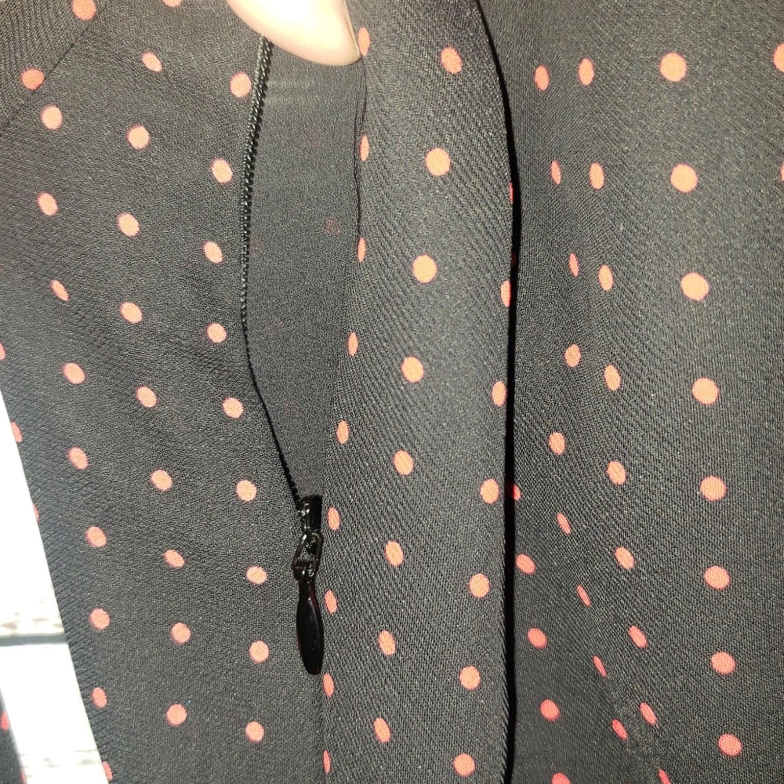 The Kooples NWT! The Kooples midi dress Black w/ red polka-dot Lace sz L Size L / US 10 / IT 46 - 12 Thumbnail