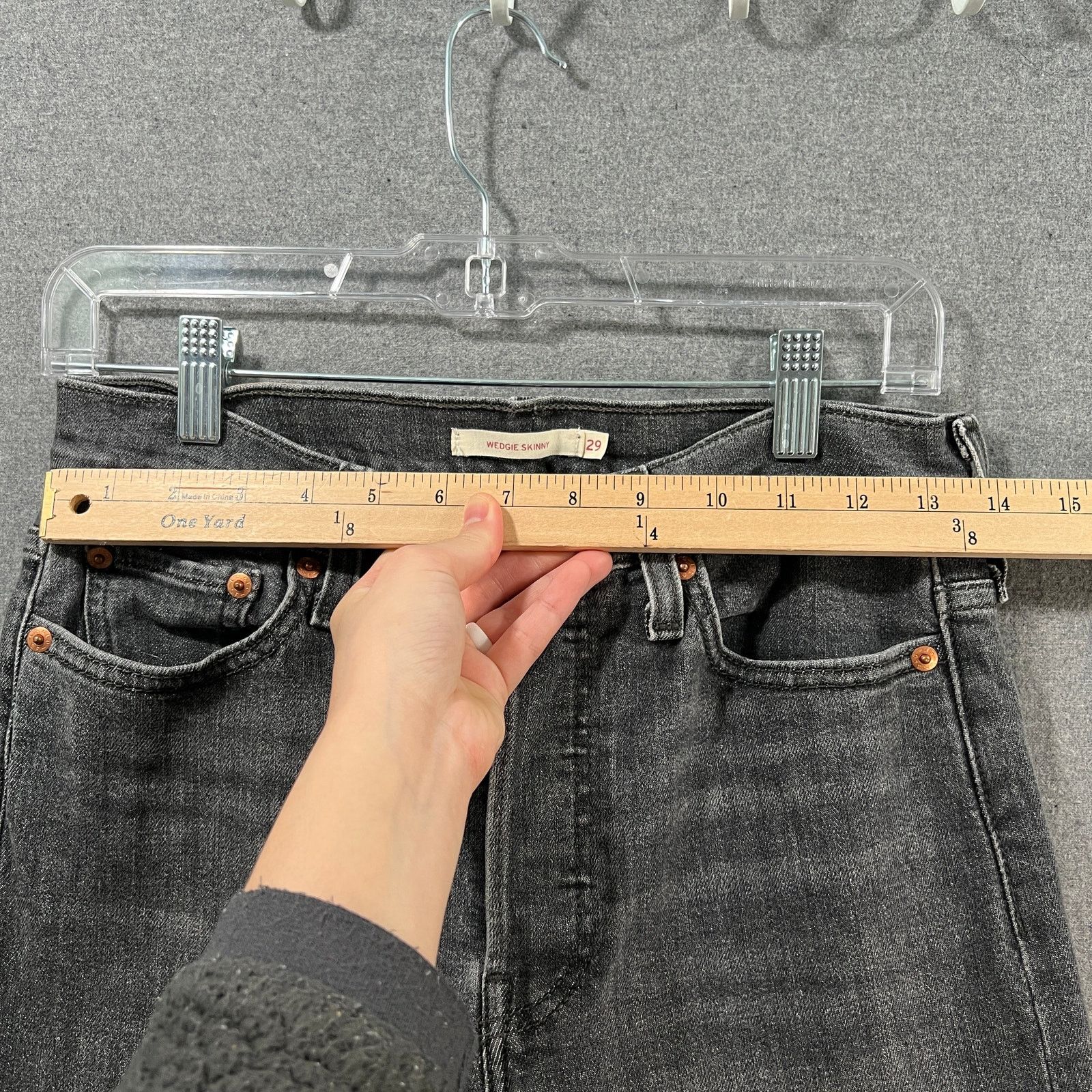 Levi's Levi's Wedge Skinny Button fly Gray Black Size 29 Size 29" - 9 Thumbnail