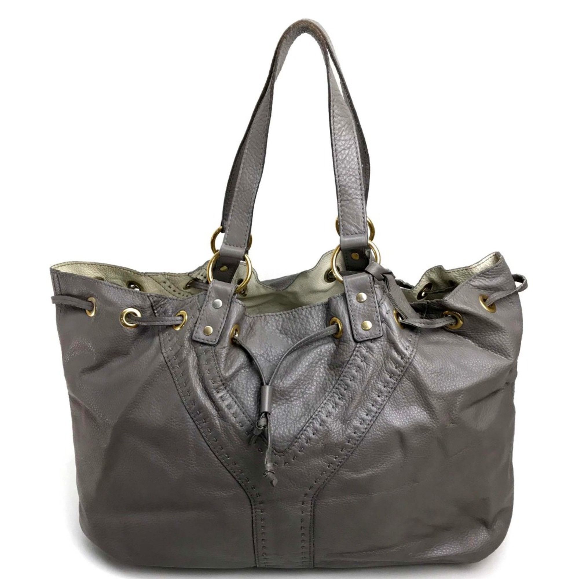 Yves Saint Laurent Yves Saint Laurent reversible Bag Shoulder Bag Tote Bag Charcoal Gray Based WhiteBased Size ONE SIZE - 1 Thumbnail