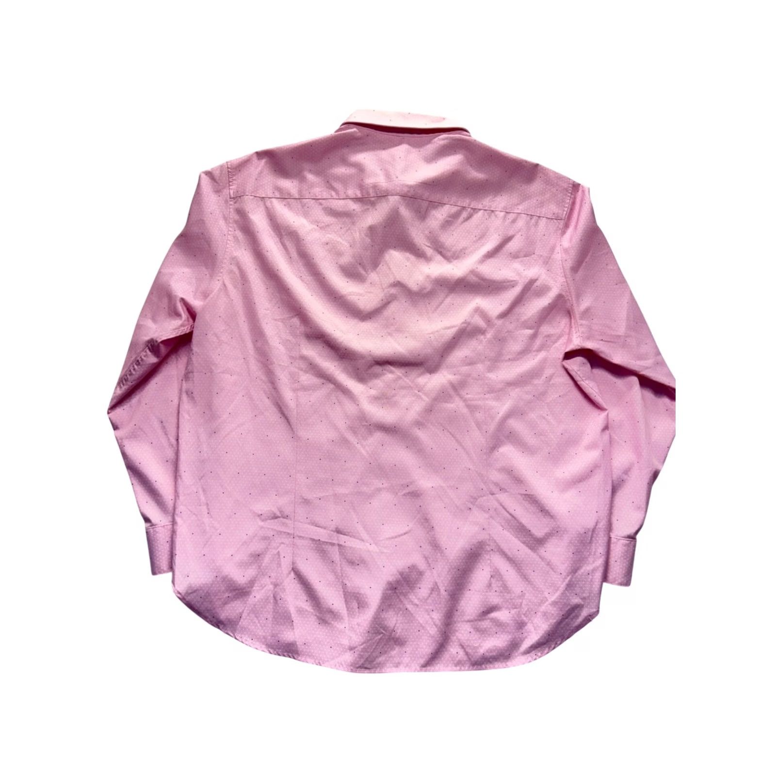 Tallia Tallia XL Pink Long Sleeve Button-Up Shirt Polka Dot Pattern Polyester #9733 Mens XL Button-Up Shirt Polo Dot Pink Tallia Size US XL / EU 56 / 4 - 2 Thumbnail