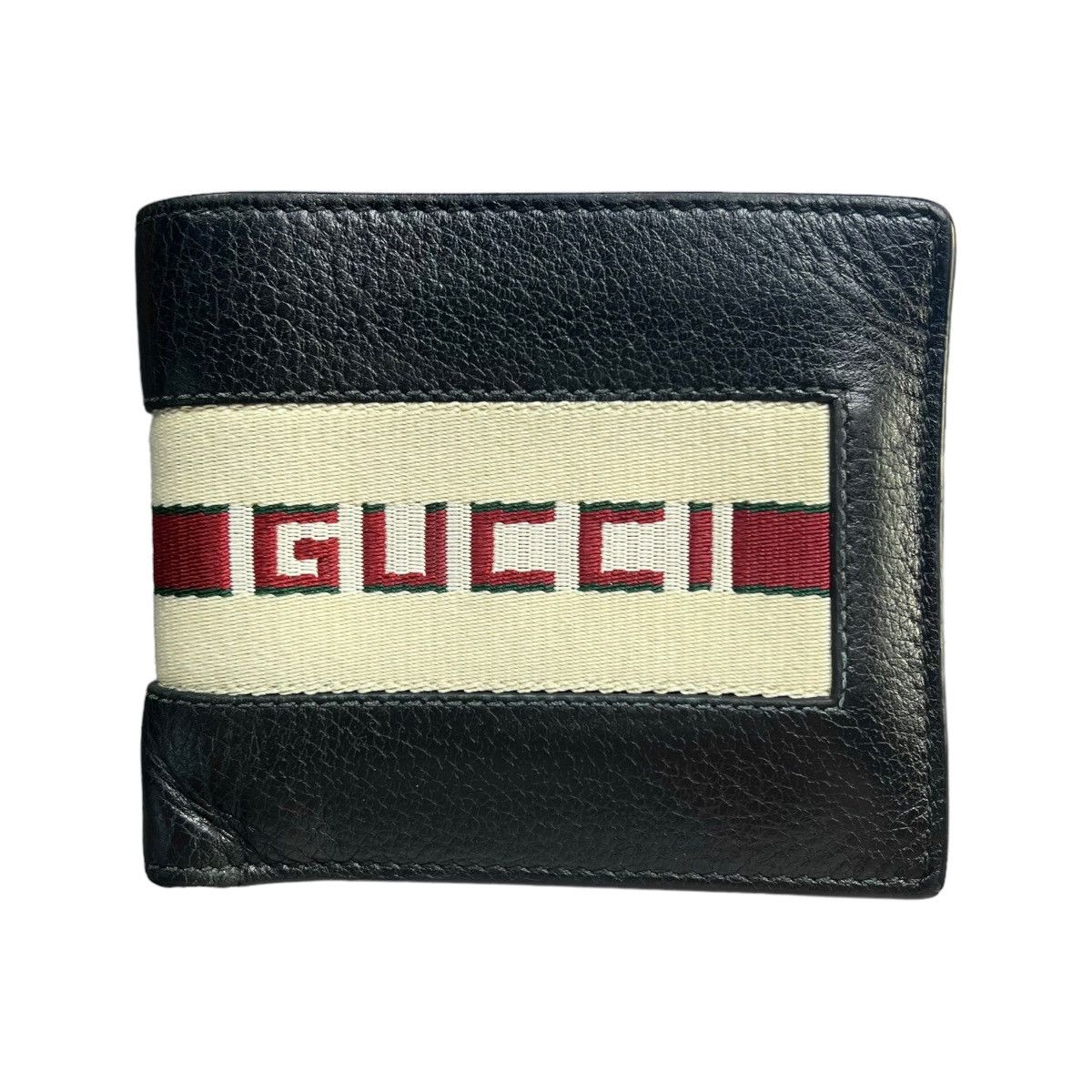 Gucci Gucci Techno Stripe Leather Bifold Wallet Size ONE SIZE - 1 Thumbnail