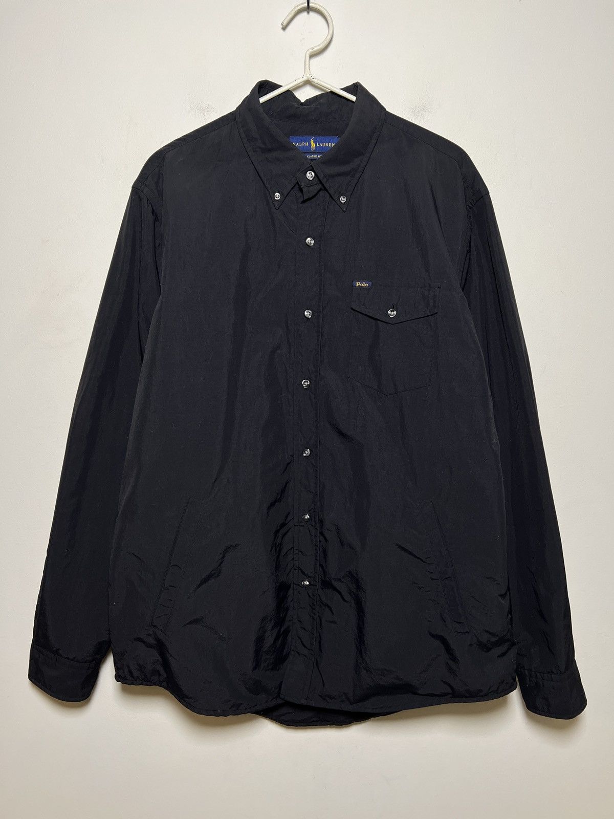 Ralph Lauren Ralph Lauren Black Nylon Button-Up insulated Shirt Size US L / EU 52-54 / 3 - 1 Thumbnail