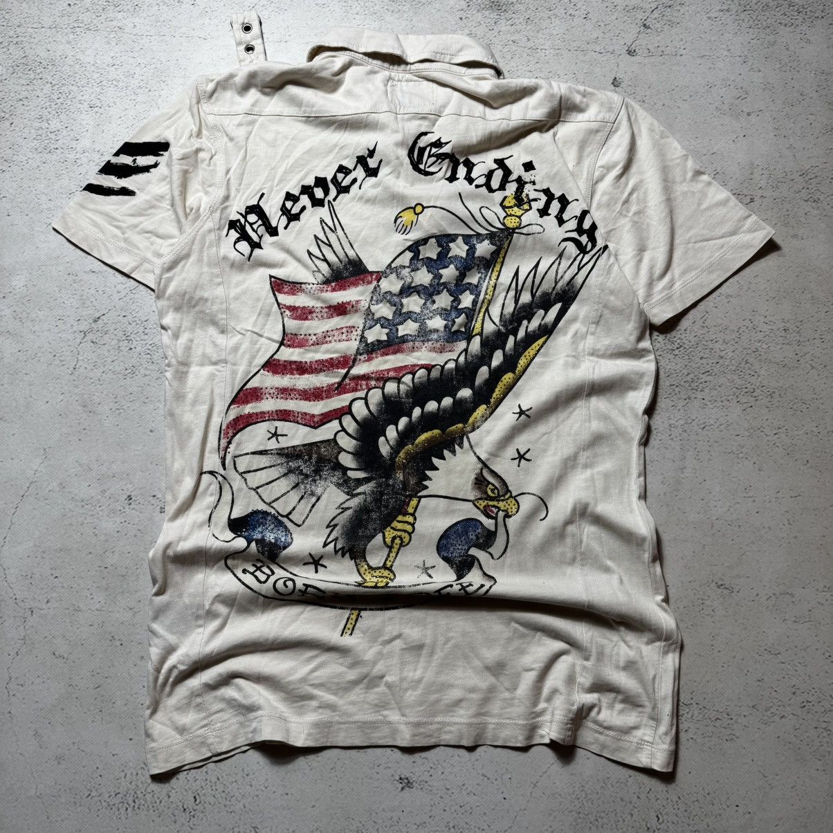 Ed Hardy very vintage polo ed hardy eagle and us flag true condition Size US M / EU 48-50 / 2 - 1 Thumbnail