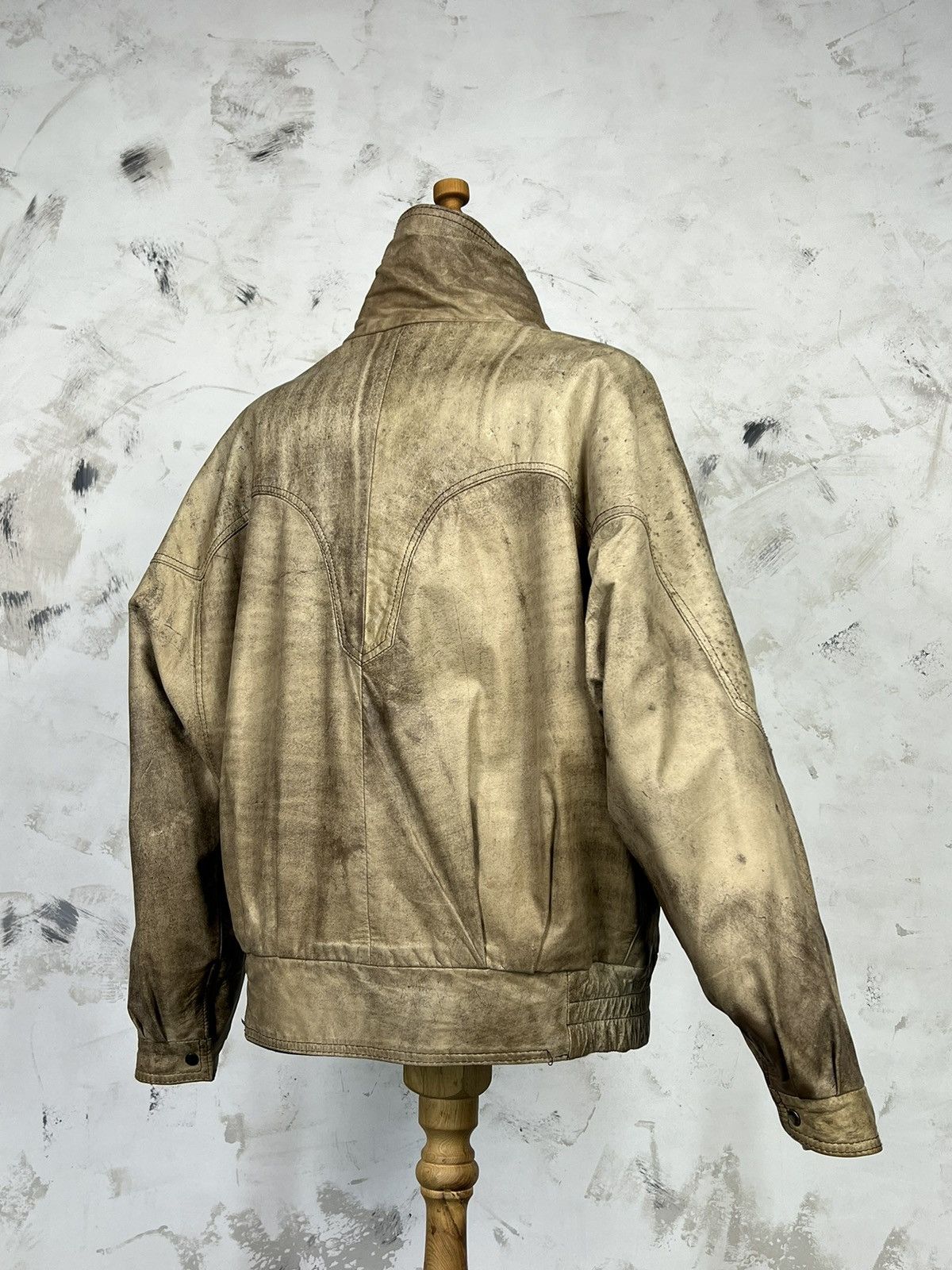 Vintage Vintage Reversible Leather Denim Bomber Jacket Size L - XL Size L / US 10 / IT 46 - 8 Thumbnail