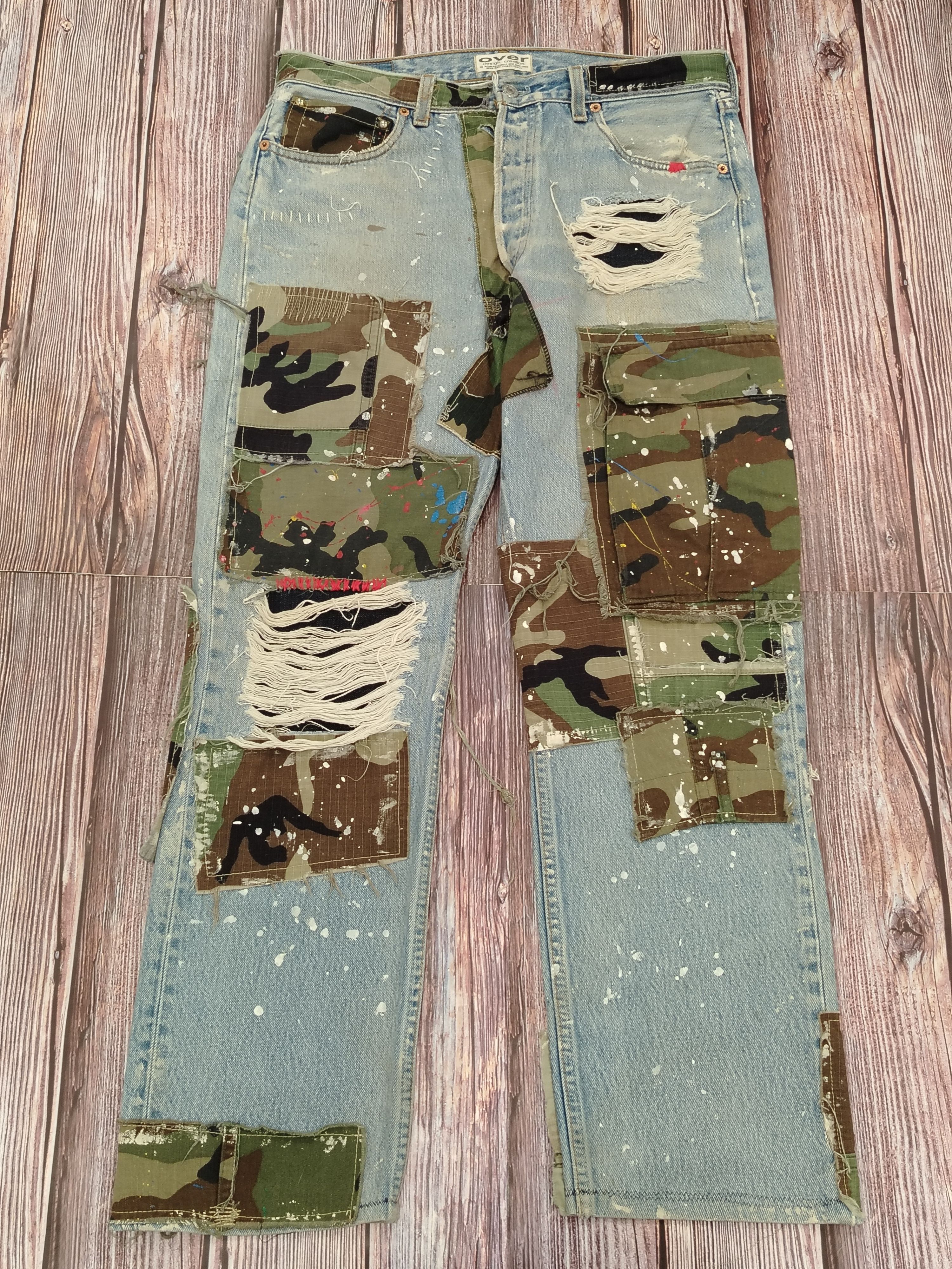 Levi's Levis 501 Jeans Vintage ARTWORK Army Size US 33 - 1 Thumbnail