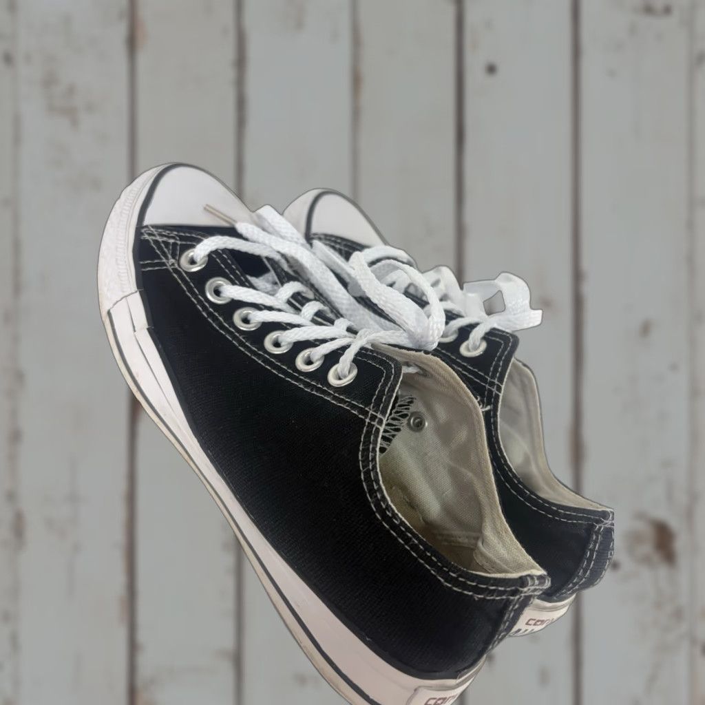 Converse Converse All Star Sneakers Womens Size 7.5 Black/White Lace Up Low Top Canvas Size US 8 / IT 38 - 1 Thumbnail