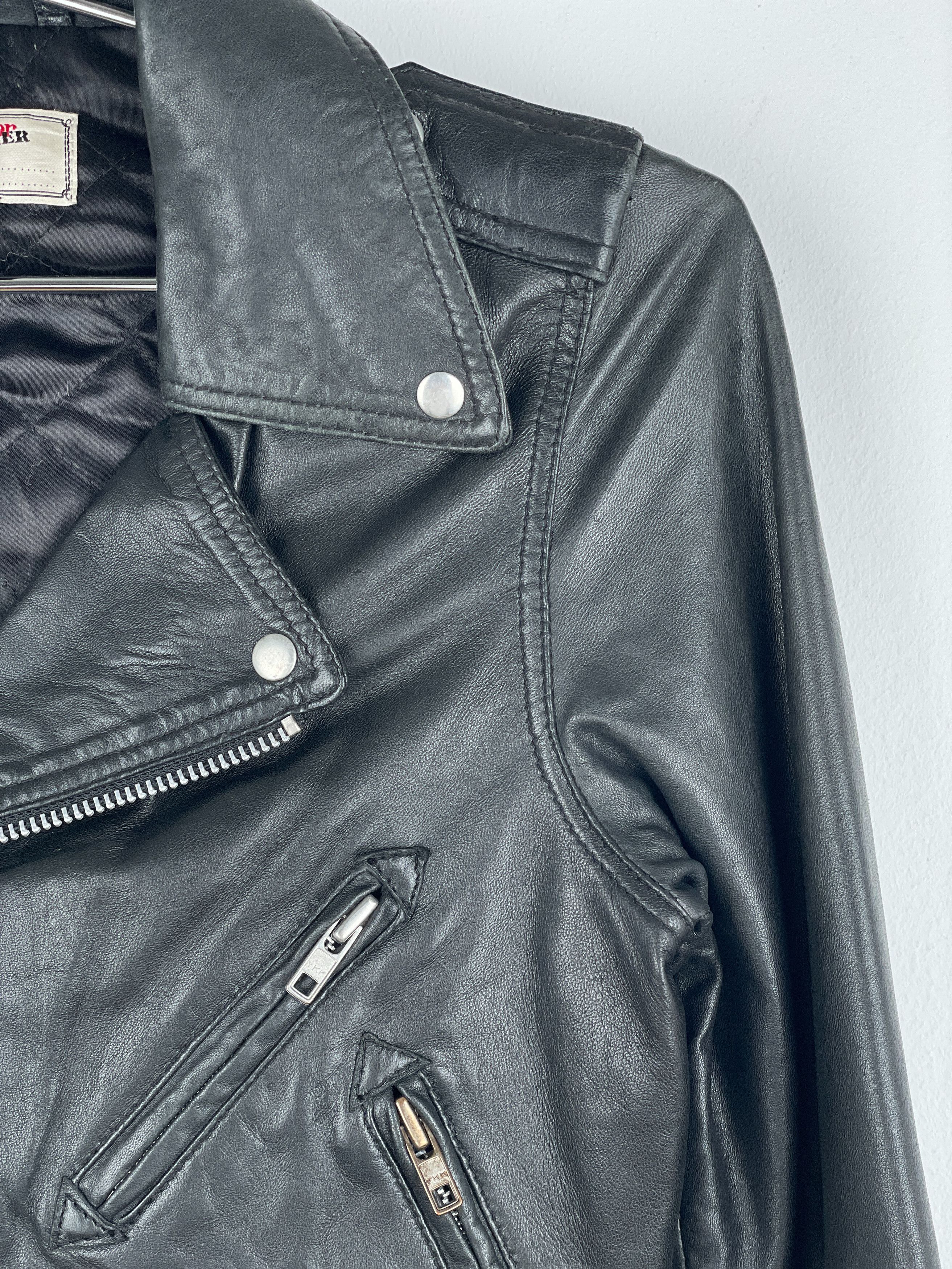 Jean Paul Gaultier Jean Paul Gaultier 1990s Cropped Leather Biker Jacket Size XS / US 0-2 / IT 36-38 - 7 Thumbnail