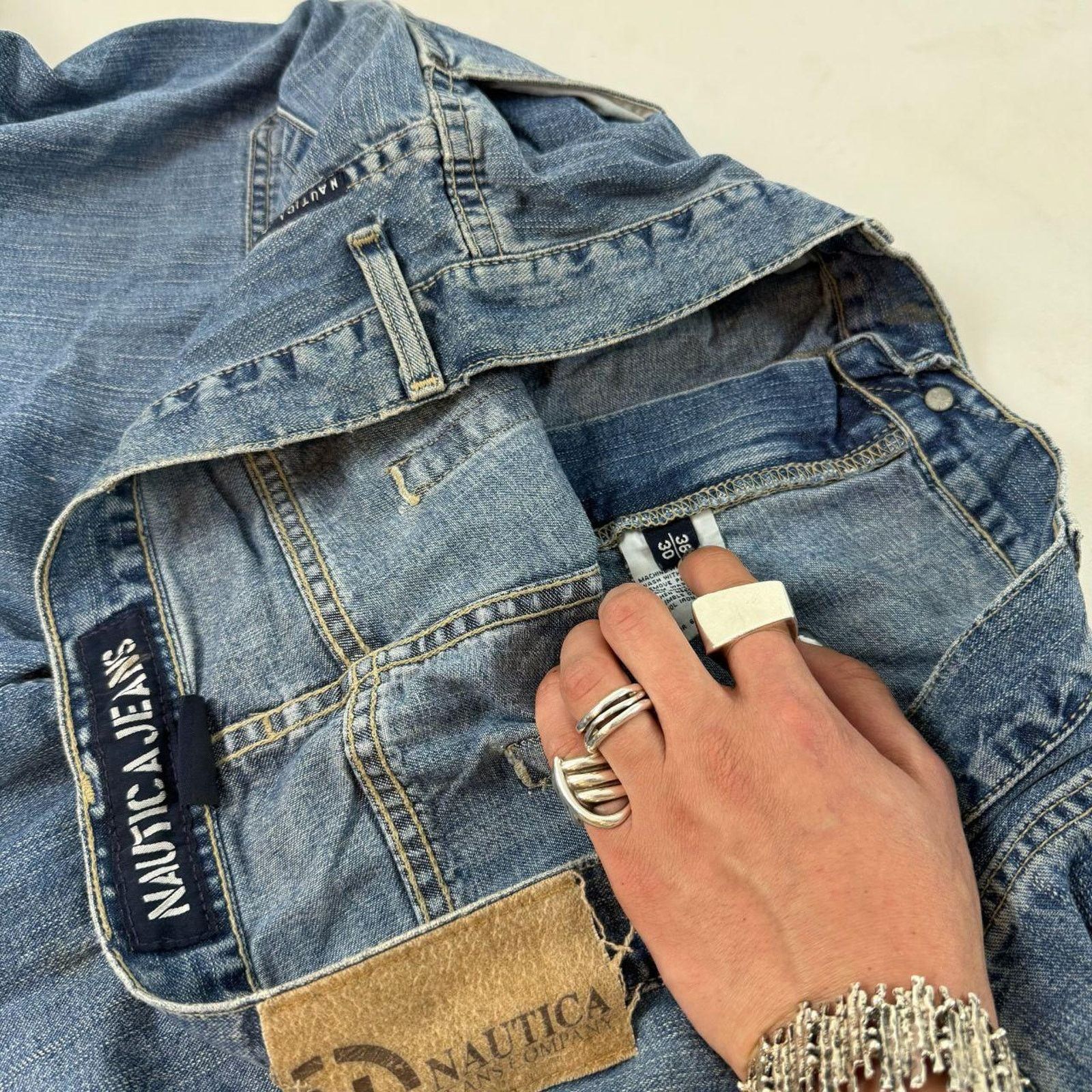 JNCO × Nautica × Vintage Vintage nautica y2k rare faded archive baggy wide leg jeans Size US 38 / EU 54 - 6 Thumbnail