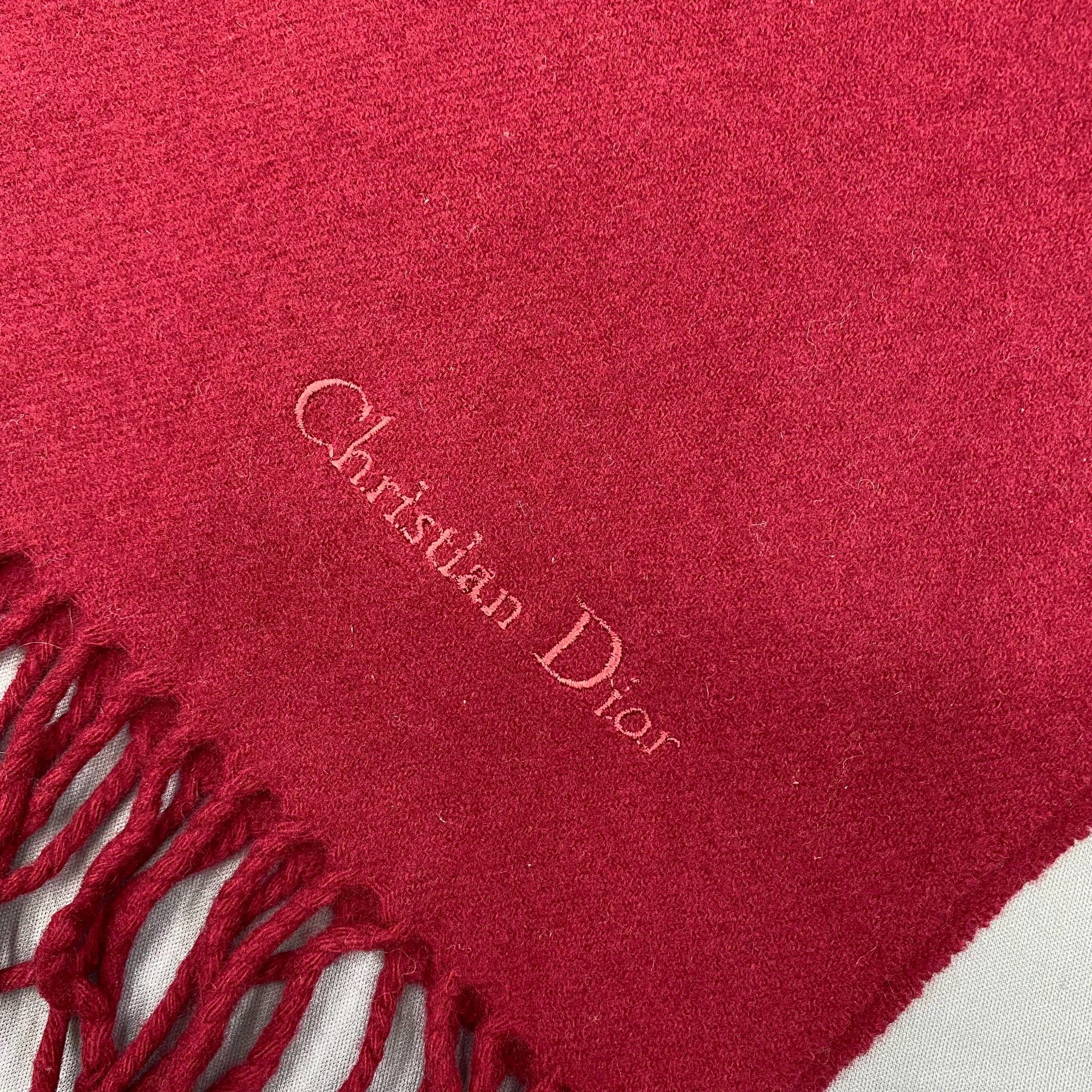 Christian Dior Monsieur Vintage Christian Dior Scarf Muffler Wool Fringe Scarves Size ONE SIZE - 4 Thumbnail