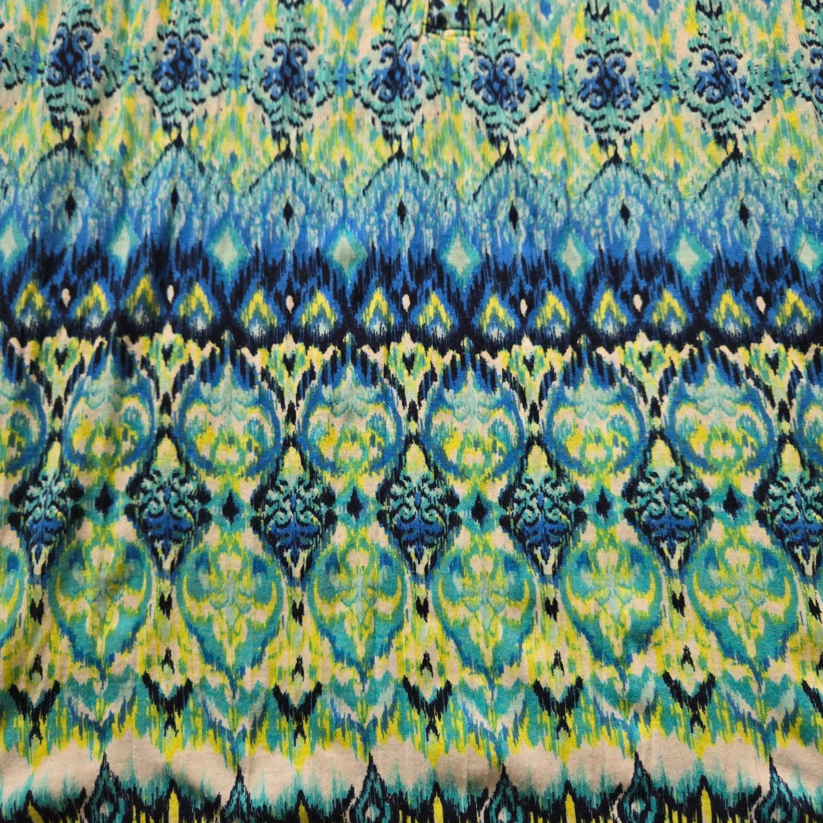 Other Green Blue Watercolor V Neck Relaxed Blouse Size 1X Size XXL / US 16-18 / IT 52-54 - 9 Thumbnail