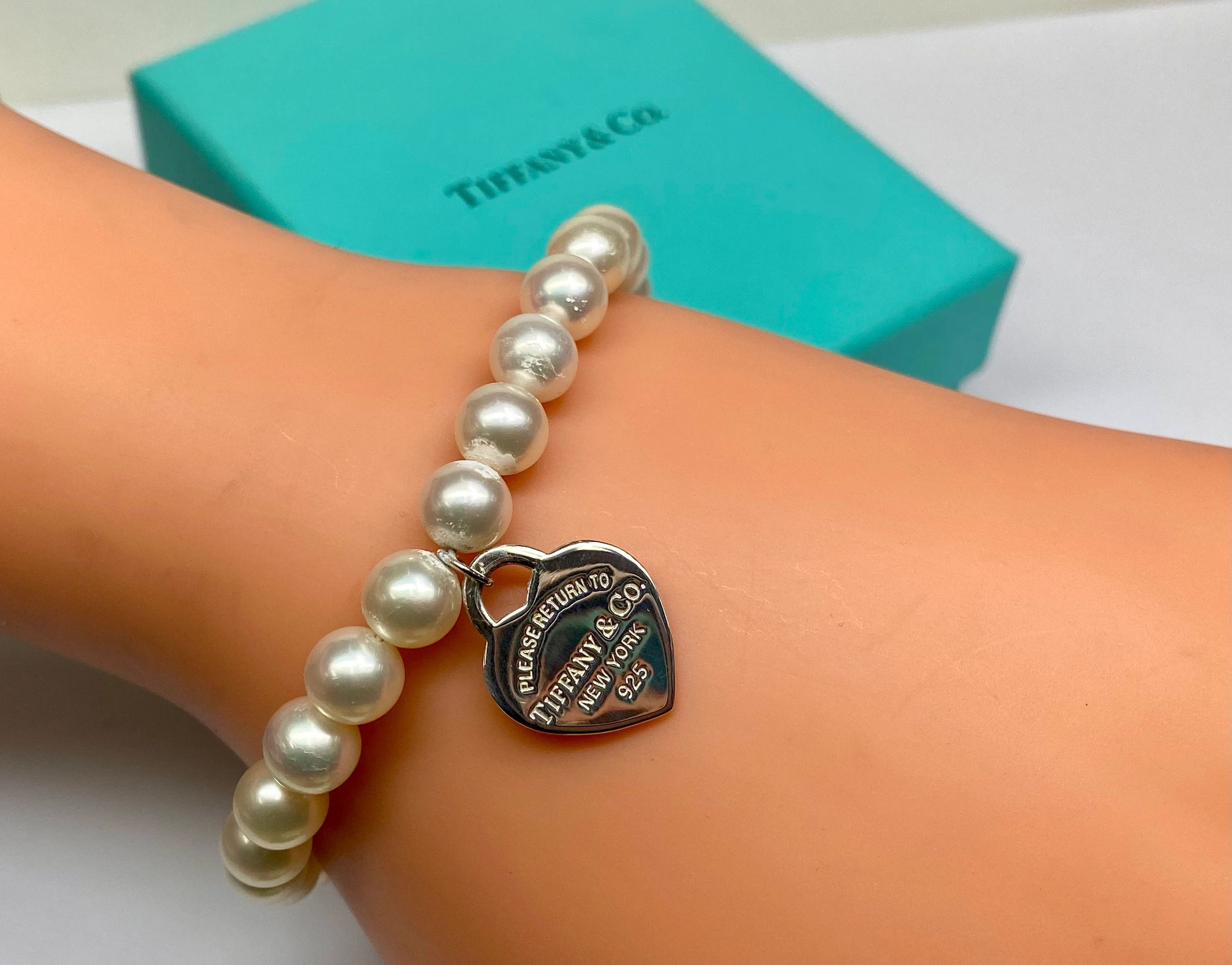 Tiffany & Co. Tiffany & Co pearl heart bracelet Size ONE SIZE - 1 Thumbnail