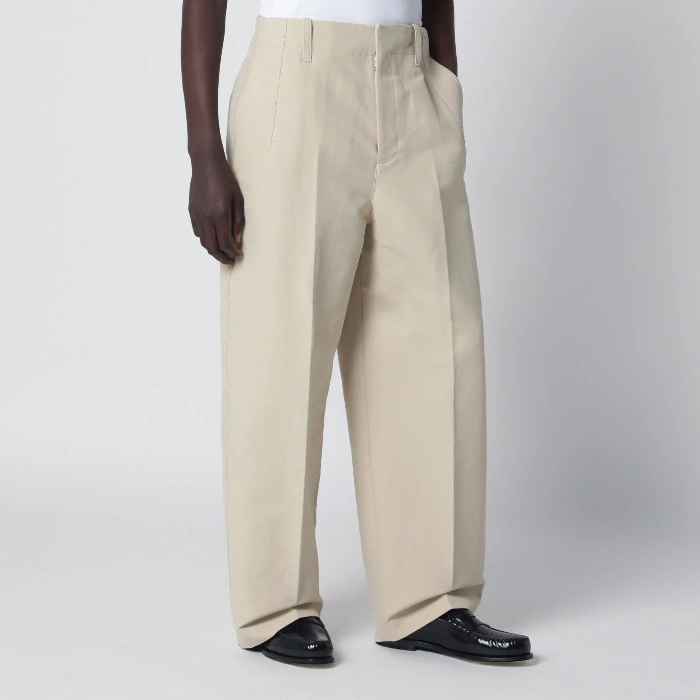 Jacquemus o1d2blof0526 Cotton Canvas Pants in Beige Size US 32 / EU 48 - 3 Thumbnail