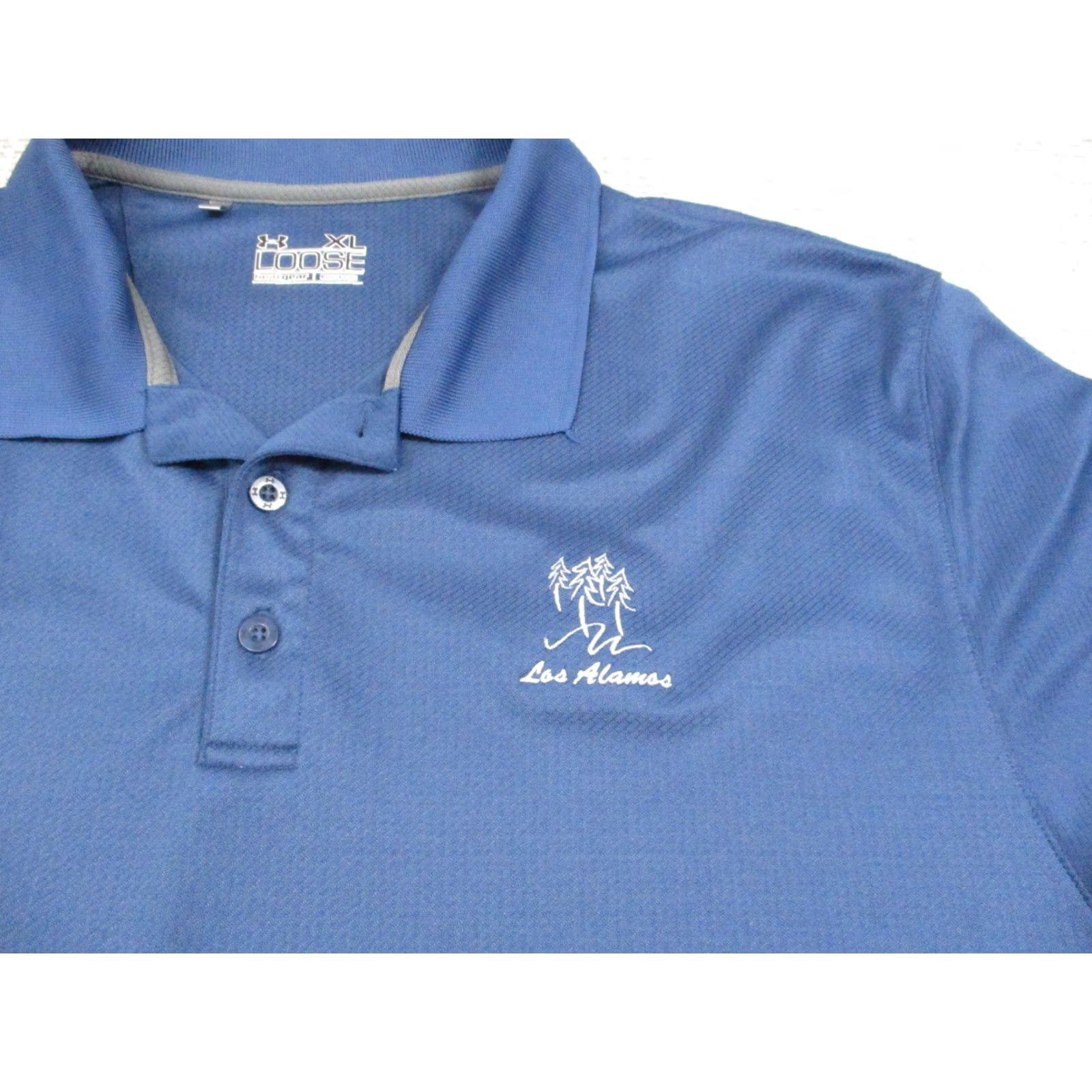 Under Armour VINTAGE Under Armour Polo Shirt Mens XL Blue HeatGear Loose Long Sleeve Golf Los Alamos Size US XL / EU 56 / 4 - 5 Thumbnail