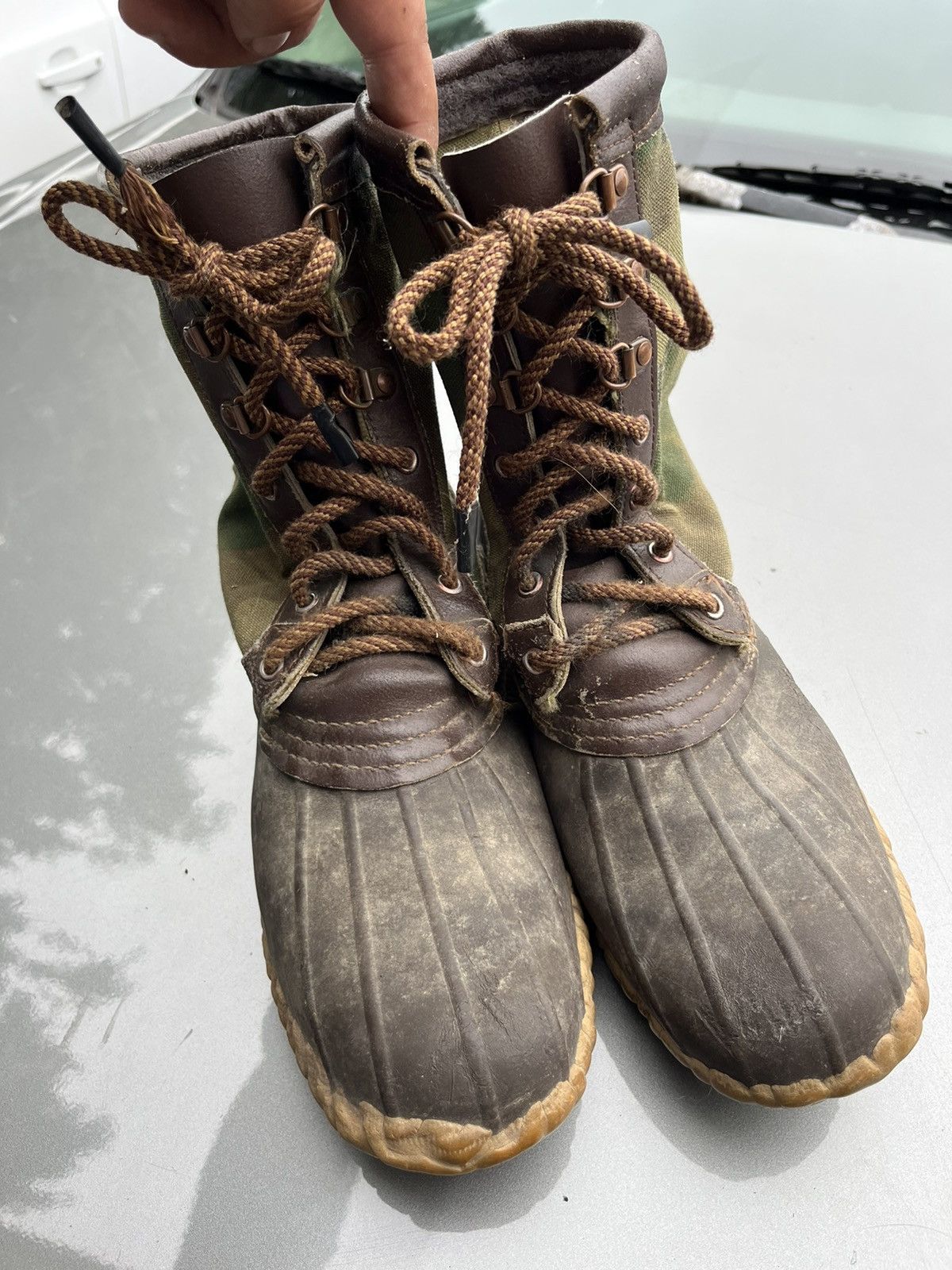 Vintage 1970’s goretex vibram sole duck camo boots Size US XXS / EU 40 - 9 Thumbnail