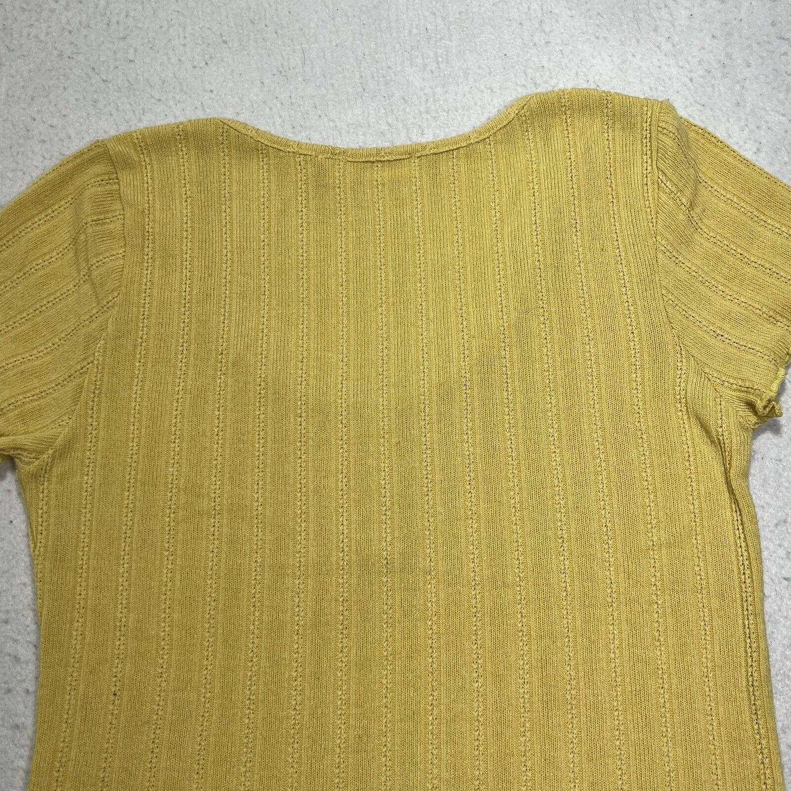 Other Glance Henley Button Up Pullover Stretch Yellow Top Size L / US 10 / IT 46 - 11 Thumbnail