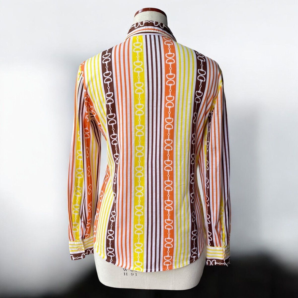 Celine CELINE etro Chain Stripe Button-Up Shirt Size XS / US 0-2 / IT 36-38 - 2 Thumbnail