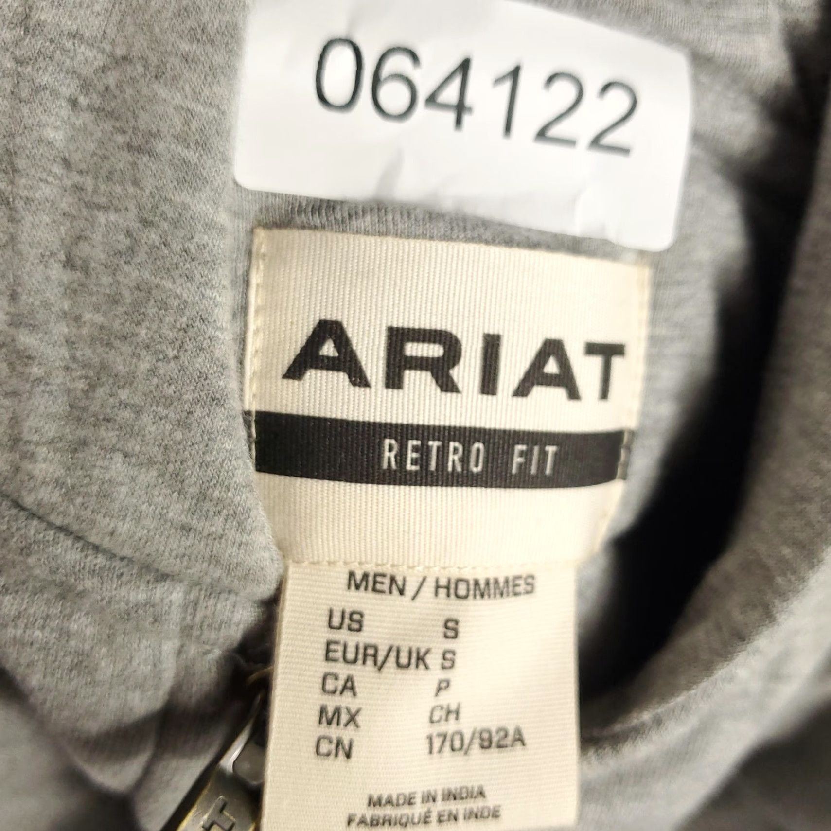 Ariat Ariat Hoodie Mens Small Gray Full Zip Size US S / EU 44-46 / 1 - 7 Thumbnail