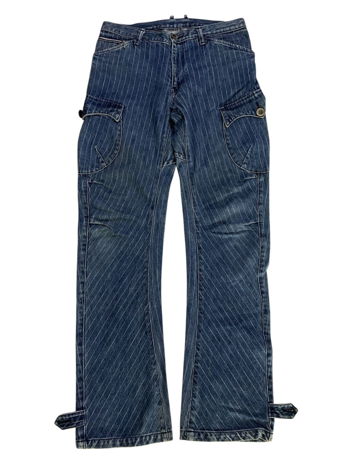 Kapital 🔥Japanese Nano Universe Indigo Stripe Cargo Size US 32 / EU 48 - 1 Thumbnail