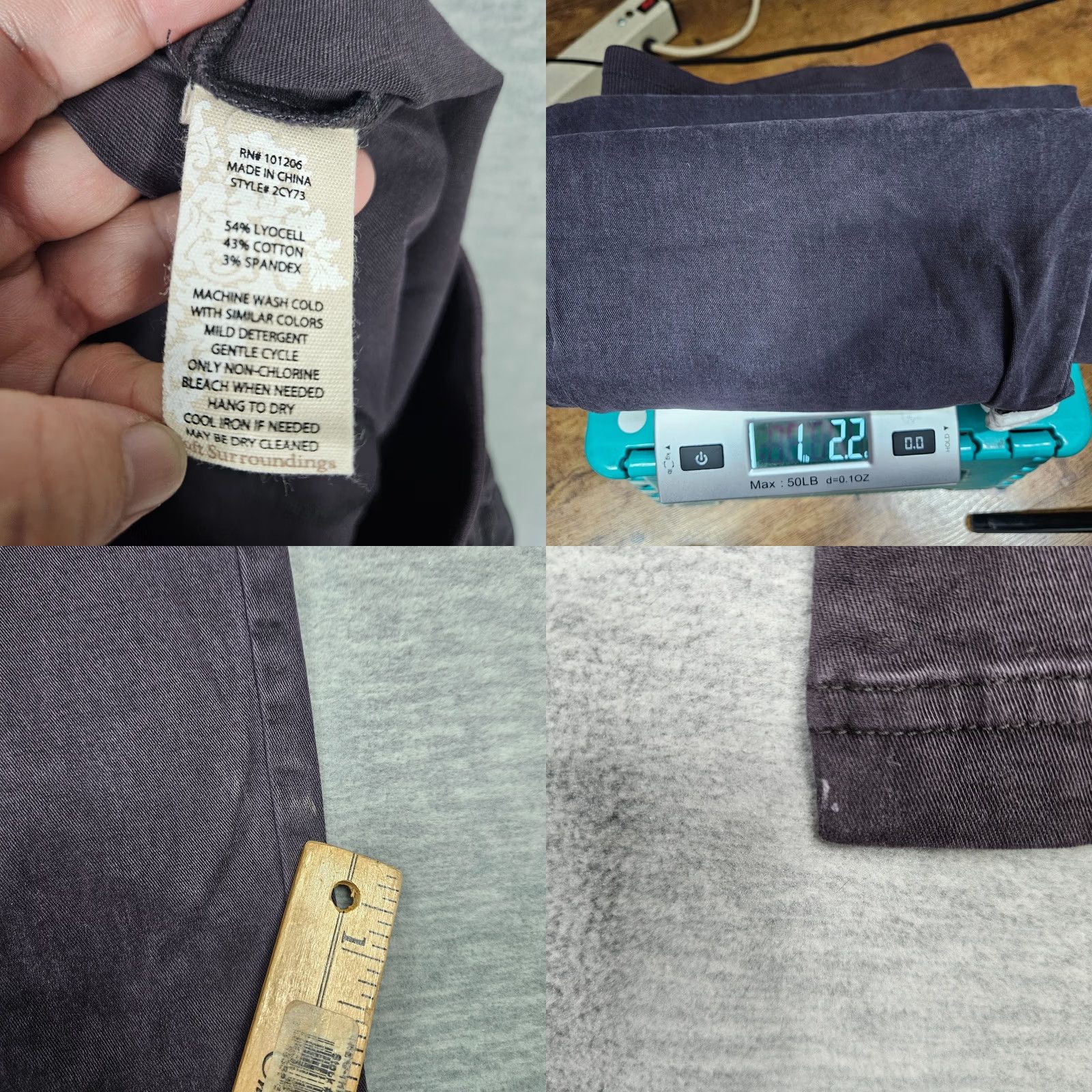 Soft Surroundings Soft Surroundings Pants Women's L Straight Leg Purple Casual Easy Care Machine Washable Size L Regular Rise High Front Flat Front Button Pull On Size 36" / US 14 / IT 50 - 8 Thumbnail