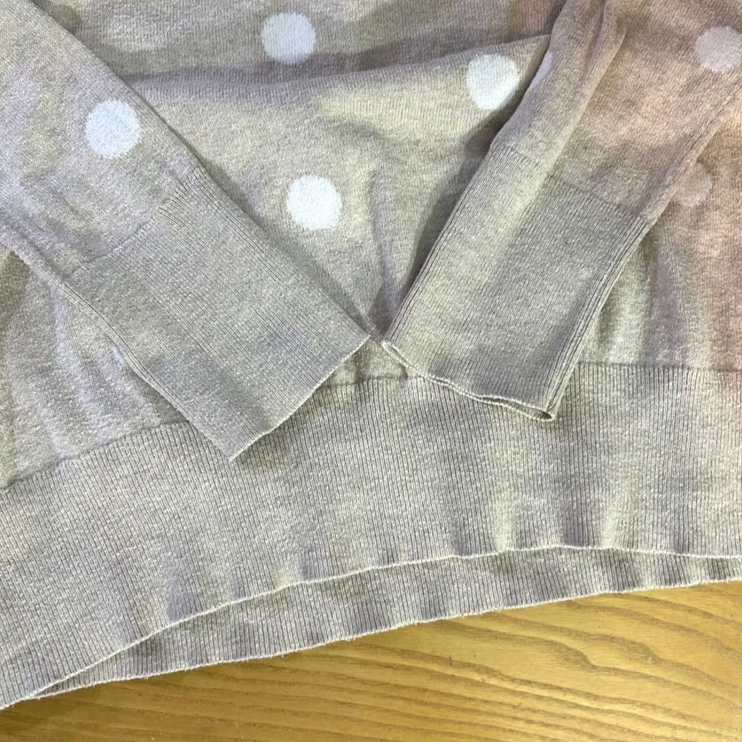 Gap Gap Beige Polka Dot Long Sleeve Sweater Classic Crew Neck Pullover Womens Small Size S / US 4 / IT 40 - 4 Thumbnail