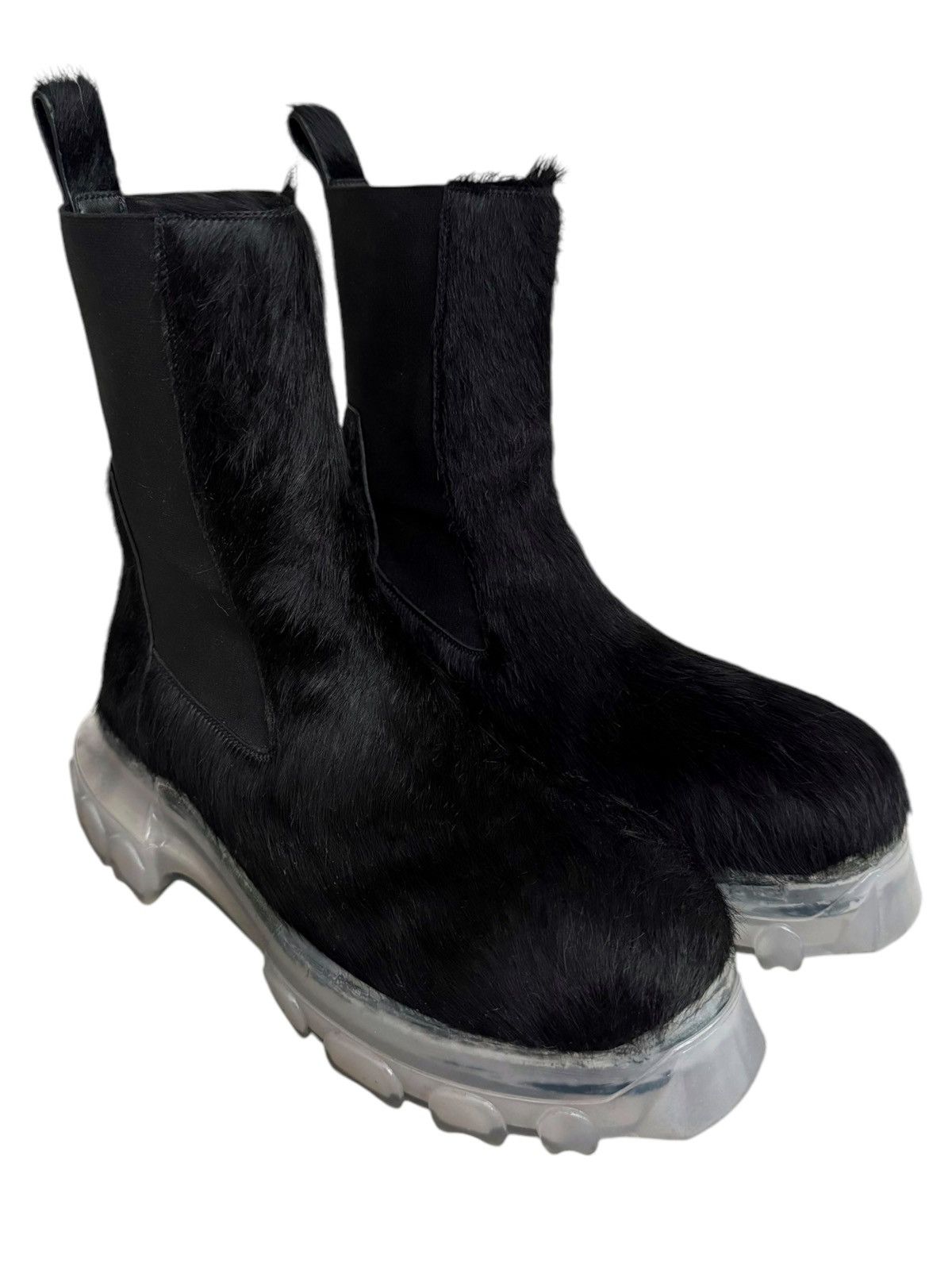 Rick Owens Sz42 SS22 Strobe Fur Black Clear Beatle Bozo Tractor Size US 9 / EU 42 - 2 Thumbnail