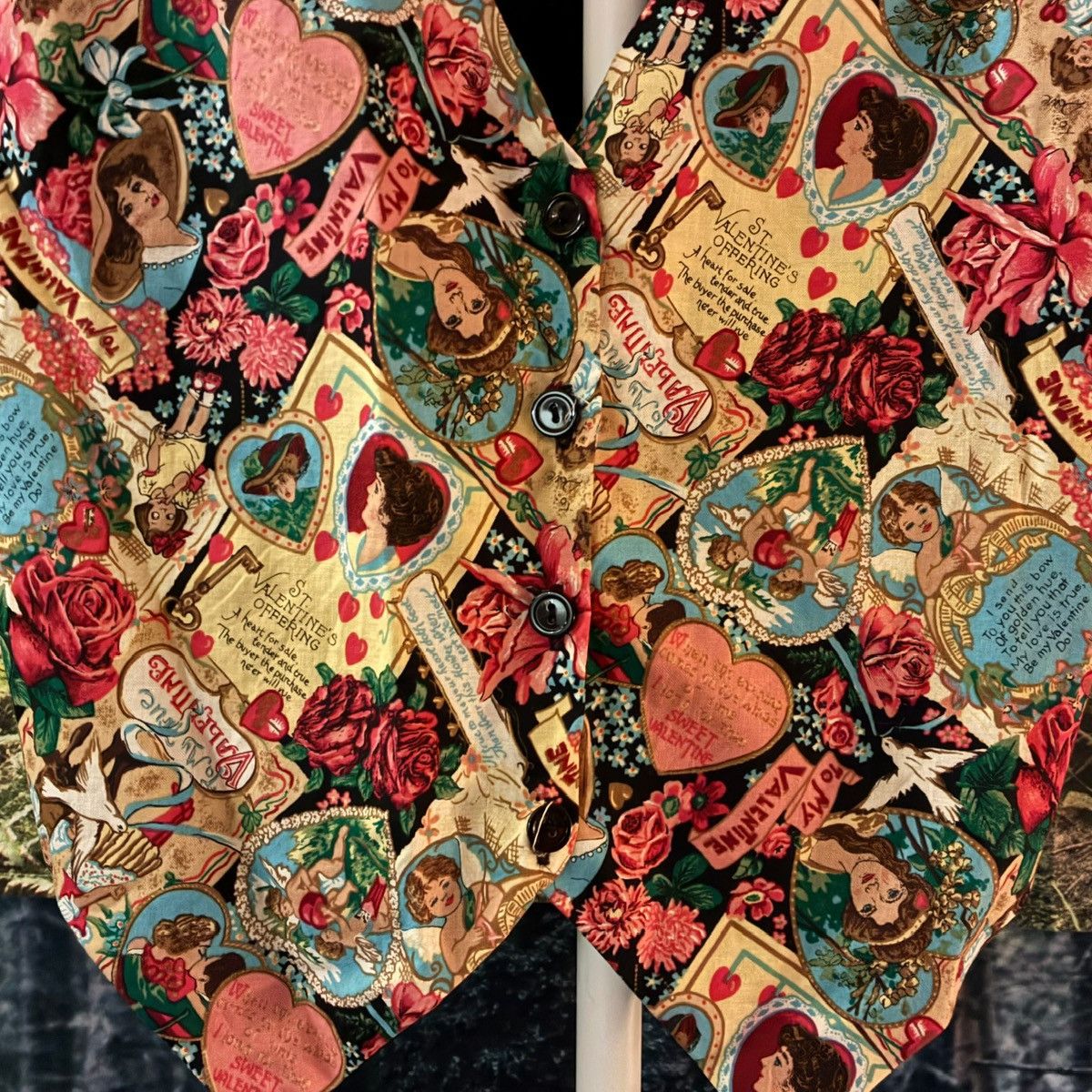 Other 111 Main Valentine Print Vest – Women’s Large Size L / US 10 / IT 46 - 2 Thumbnail