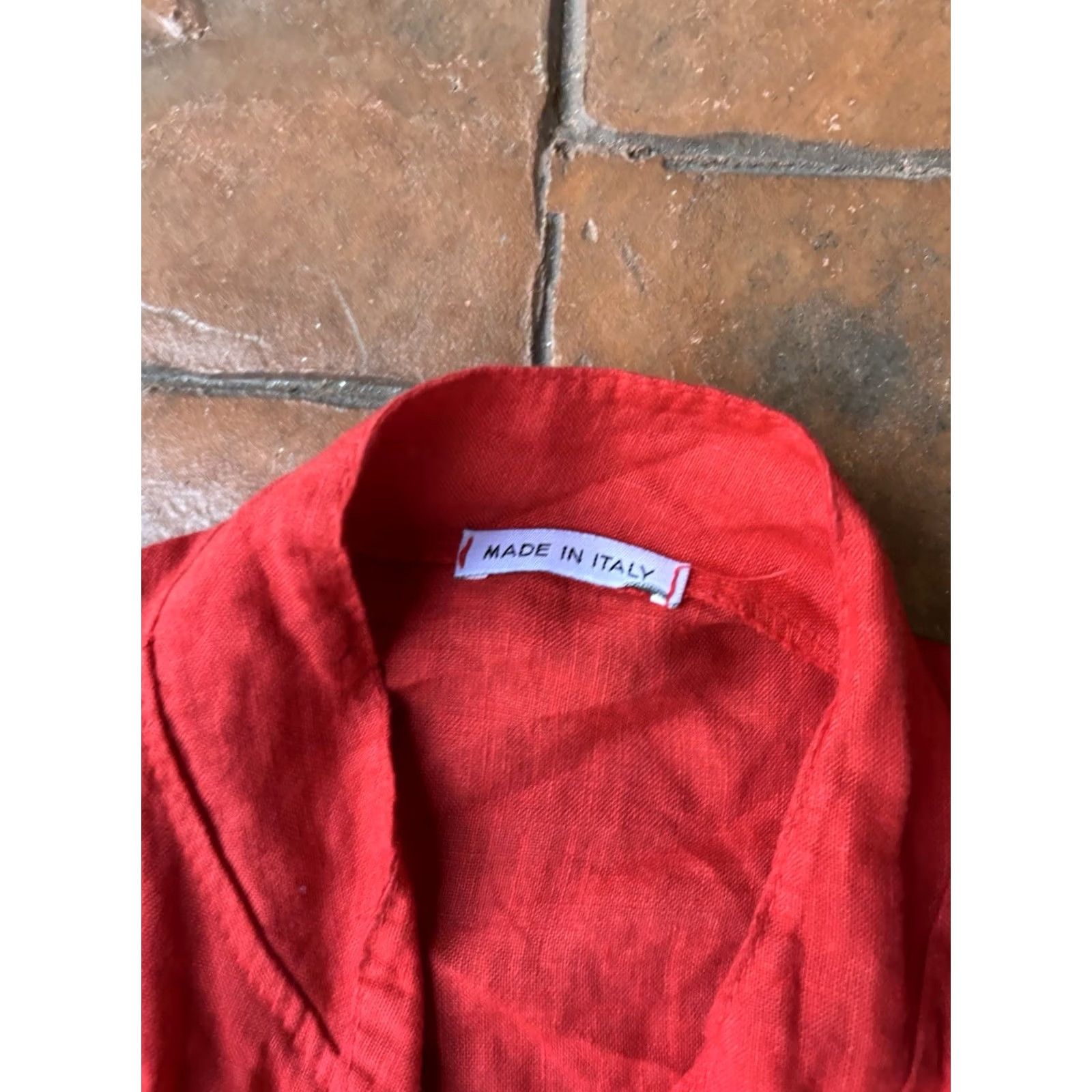 Vintage VINTAGE Y2K Angel Wings Linen Jacket Women’s Medium Italy Rhinestones Grunge Jacket Zip Up Red Size S / US 4 / IT 40 - 3 Thumbnail