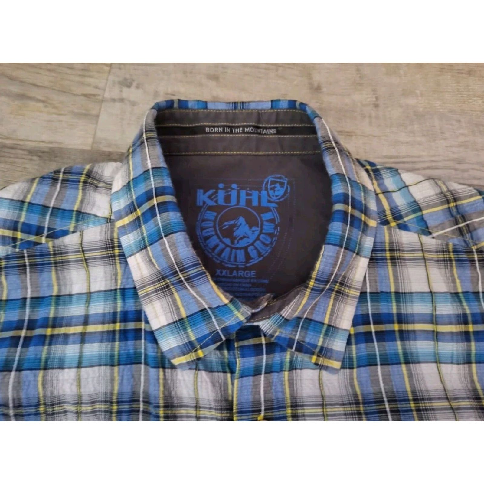 Vintage VINTAGE Kuhl Mountain Grown Mens Short Sleeve Shirt 2XL Blue Plaid Outdoor Hiking Size US XXL / EU 58 / 5 - 6 Thumbnail