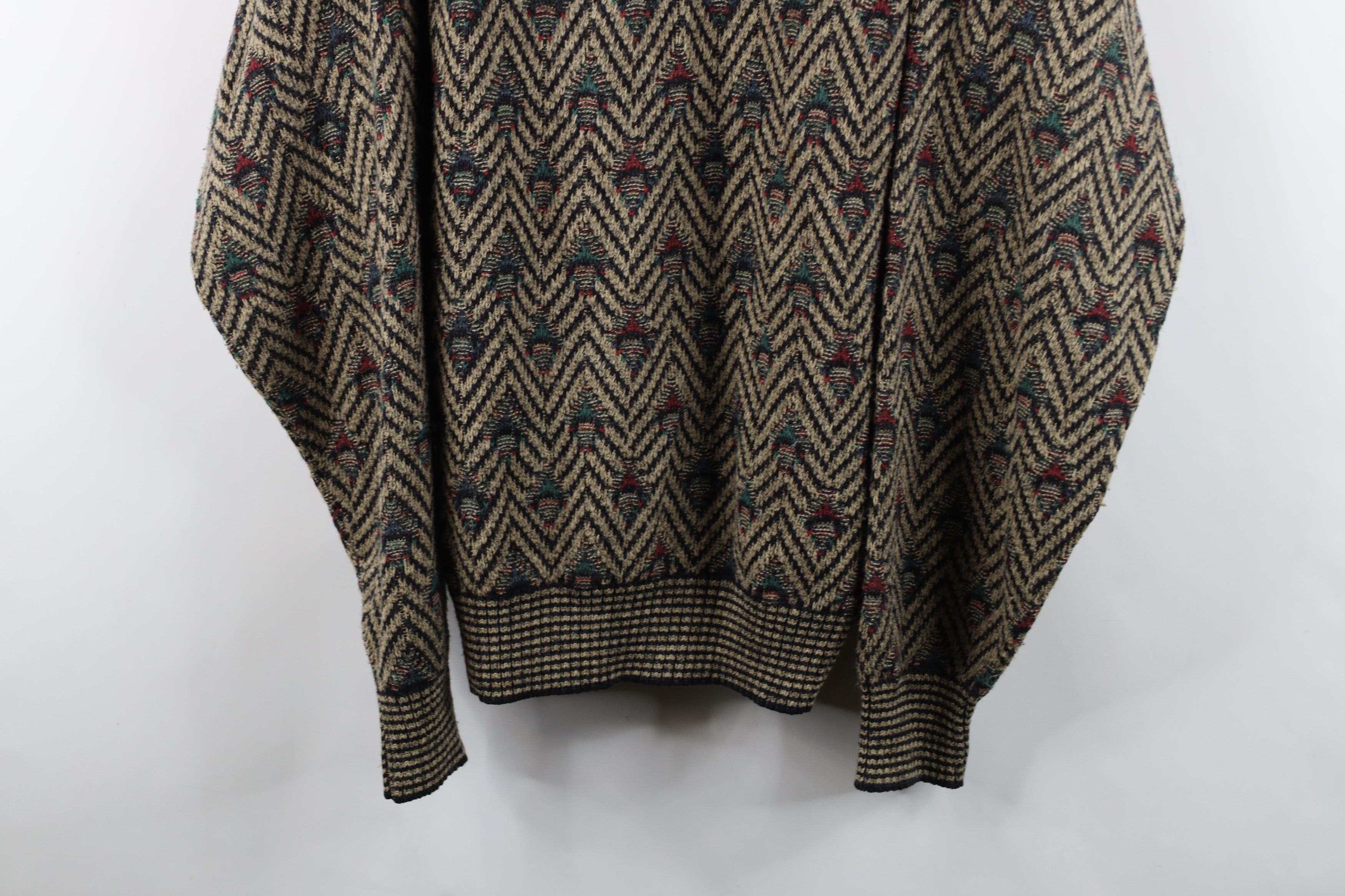 Vintage Vintage 90s Streetwear Herringbone Knit Crewneck Sweater USA Size US M / EU 48-50 / 2 - 3 Thumbnail