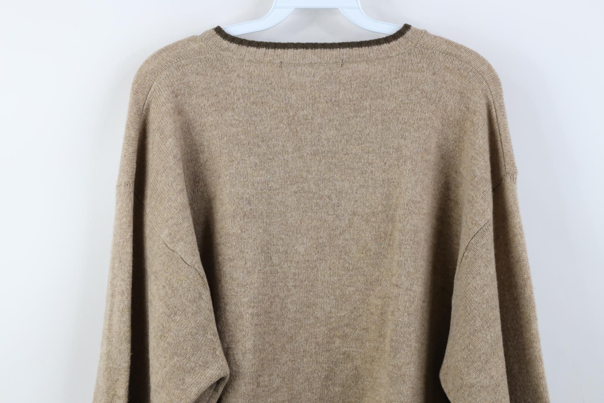 Tommy Hilfiger Vintage 90s Tommy Hilfiger Lambswool Knit V-Neck Sweater Size US XL / EU 56 / 4 - 9 Thumbnail