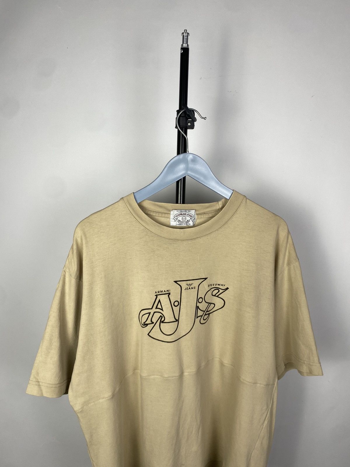 Armani × Vintage Y2K Big Logo Armani T-shirt Avant Garde Streetwear VTg Size US M / EU 48-50 / 2 - 3 Thumbnail