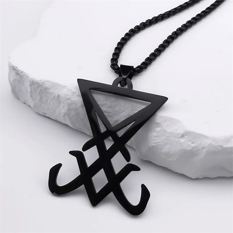Jewelry Satan Stainless Steel Statement Necklace Size ONE SIZE - 3 Thumbnail