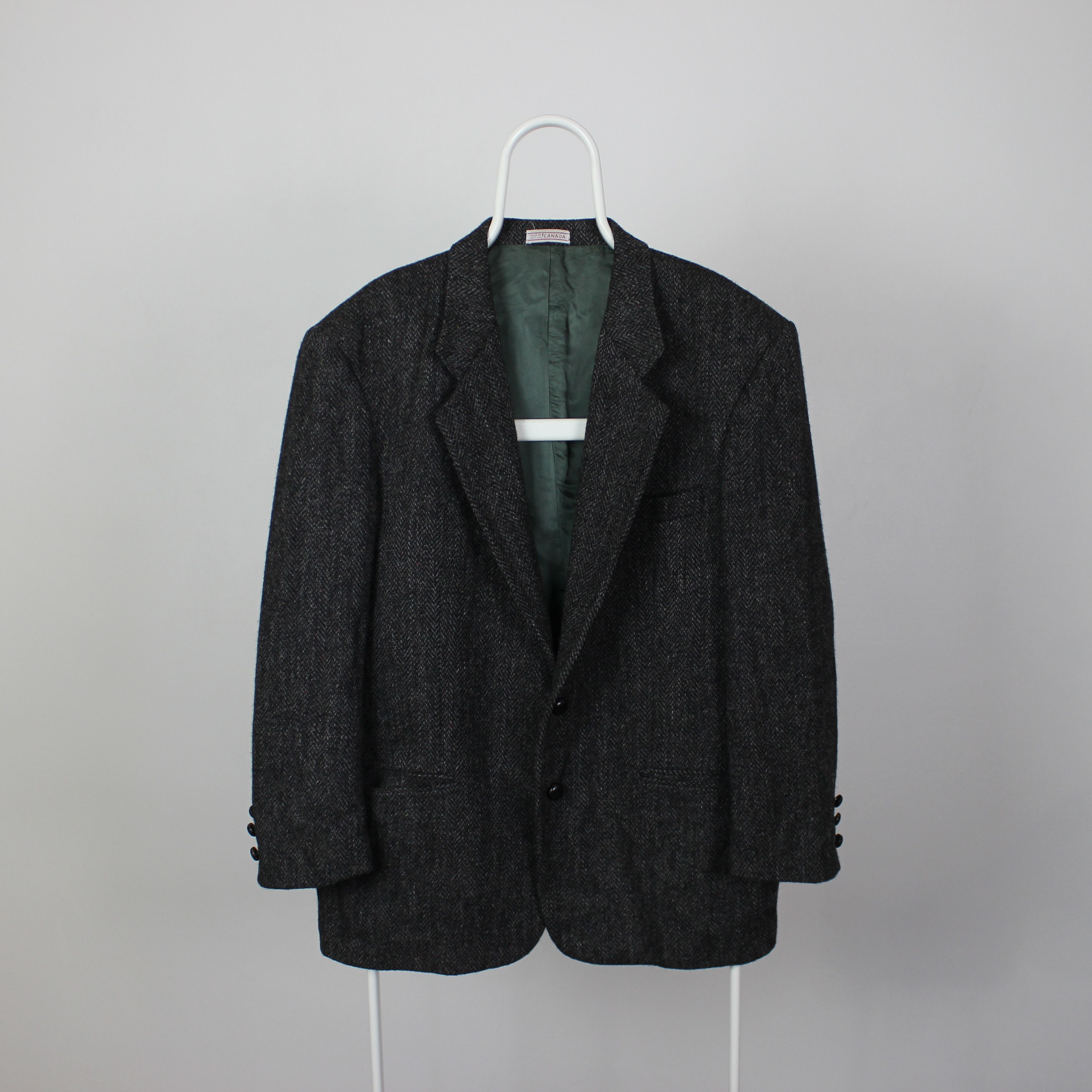 Harris Tweed Harris Tweed blazer men heavy vintage L XL gray Size 44R - 2 Thumbnail