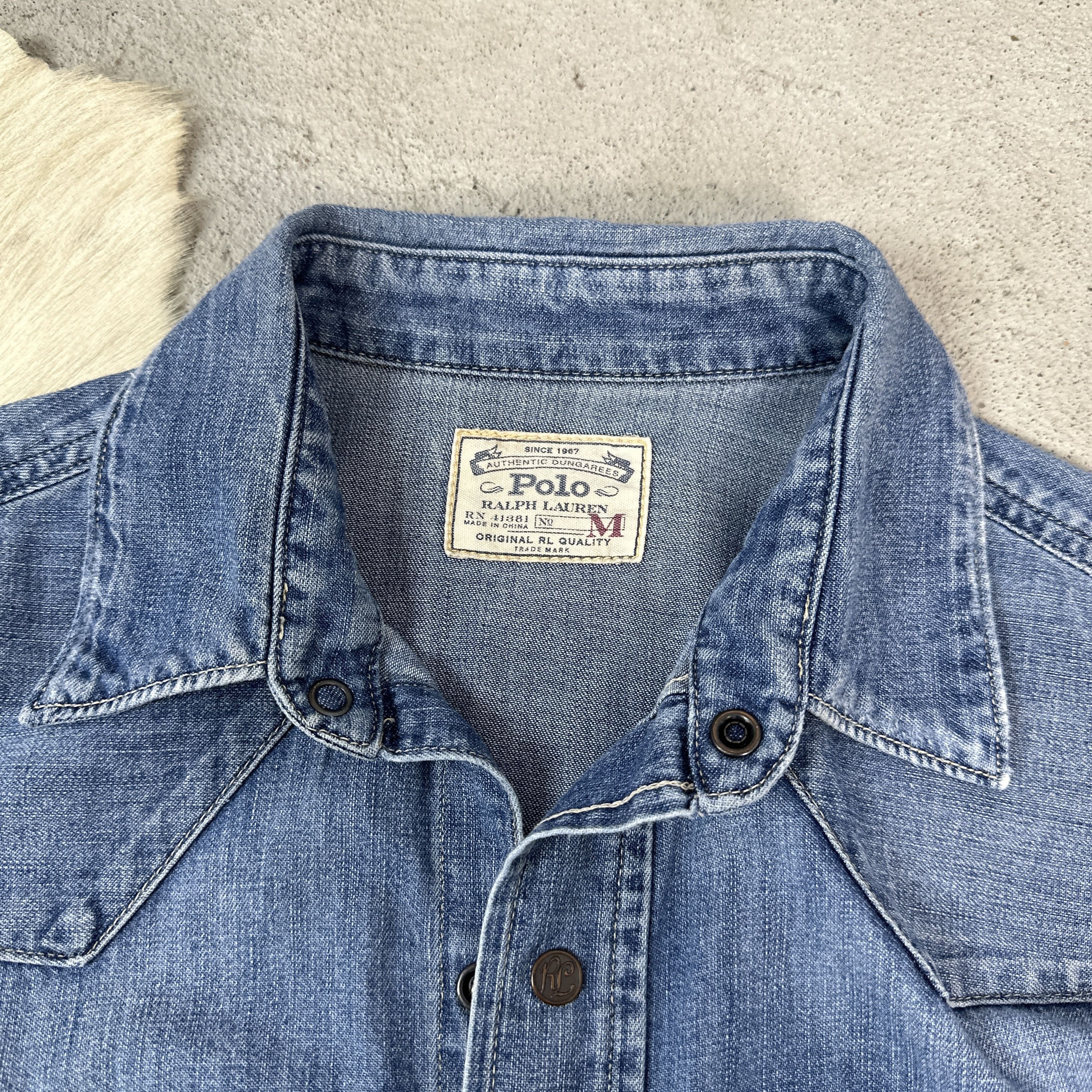 Polo Ralph Lauren Pearl Snap Denim Polo Ralph Lauren Shirt Size US M / EU 48-50 / 2 - 5 Thumbnail