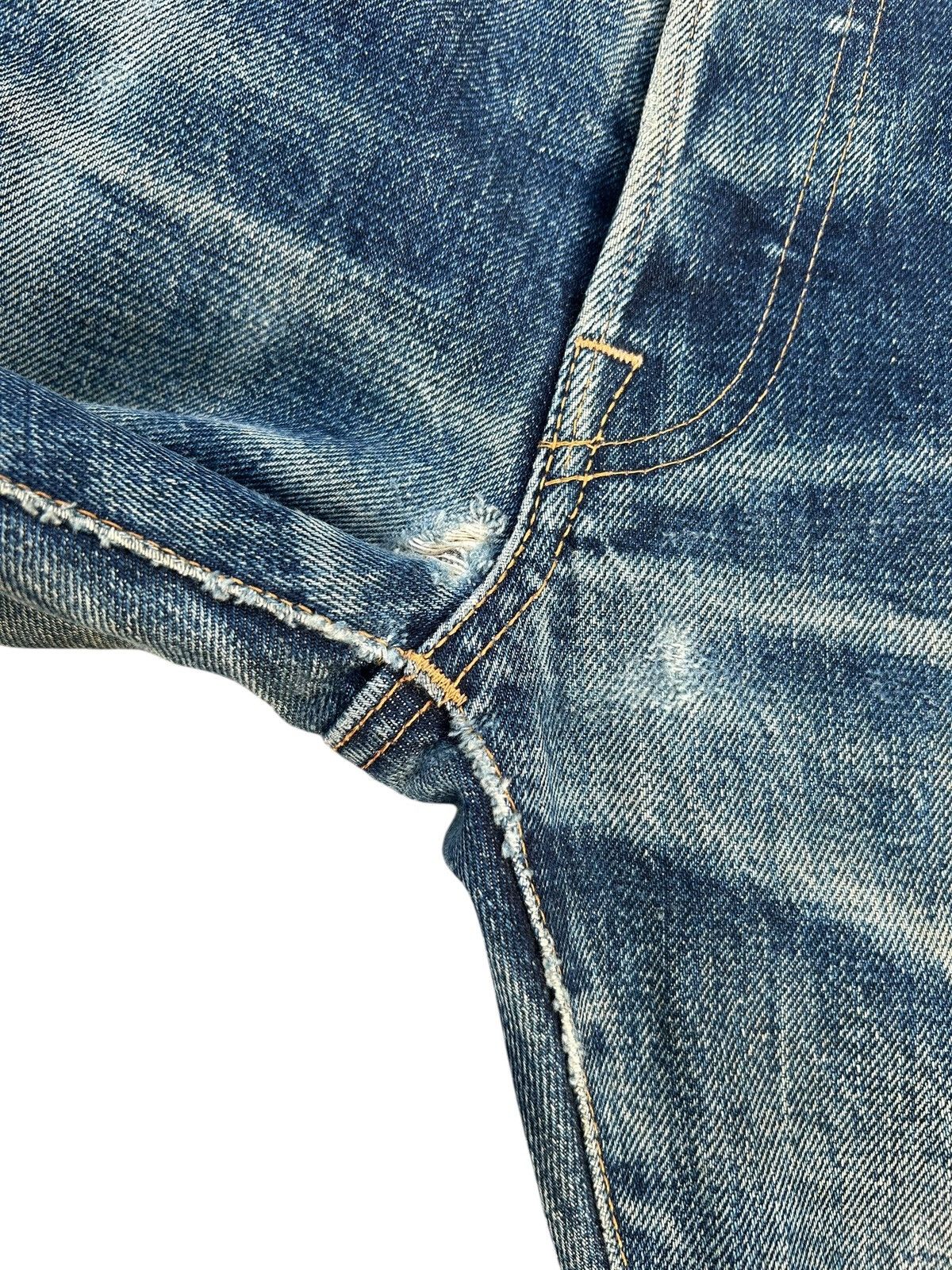 Kapital Thrashed Vintage Studio Dartisan Selvedge Denim Jeans Size US 31 - 11 Thumbnail