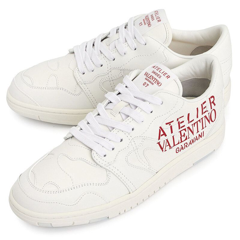 Valentino VALENTINO Atelier white Camouflage leather sneakers 9 42 Size US 9 / EU 42 - 1 Thumbnail