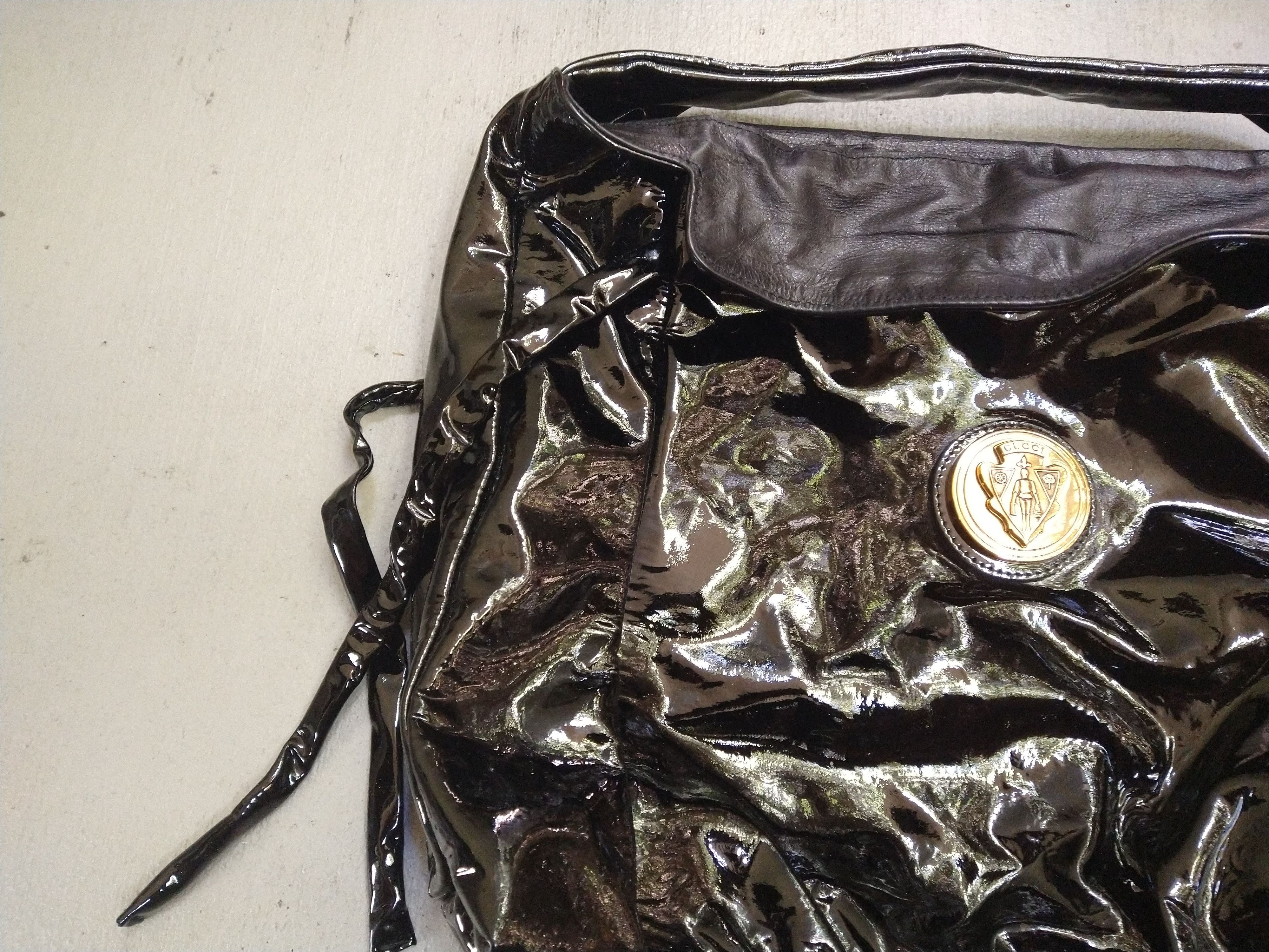 Gucci Gucci Hysteria Shoulder Bag Purse Black Patent Leather Y2K Size ONE SIZE - 2 Thumbnail