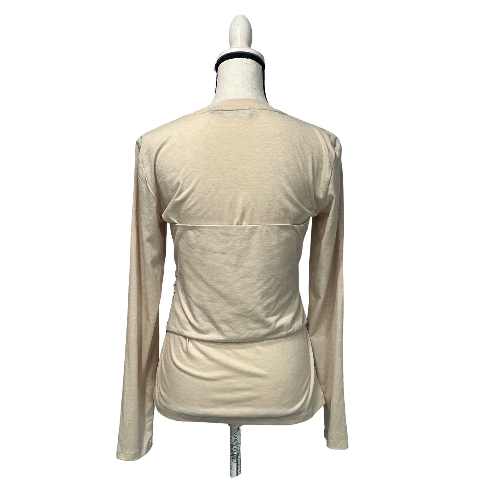 Other Vero Moda Nelly Ruched Knit Top, Oat, Sz. L Size L / US 10 / IT 46 - 15 Thumbnail