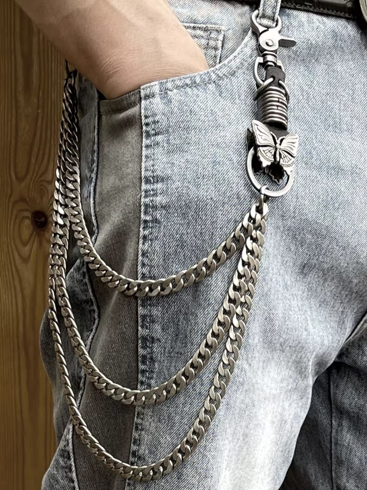 Jean × Vintage Punk Butterfly Metal Jeans Chain Accessories Size ONE SIZE - 1 Thumbnail