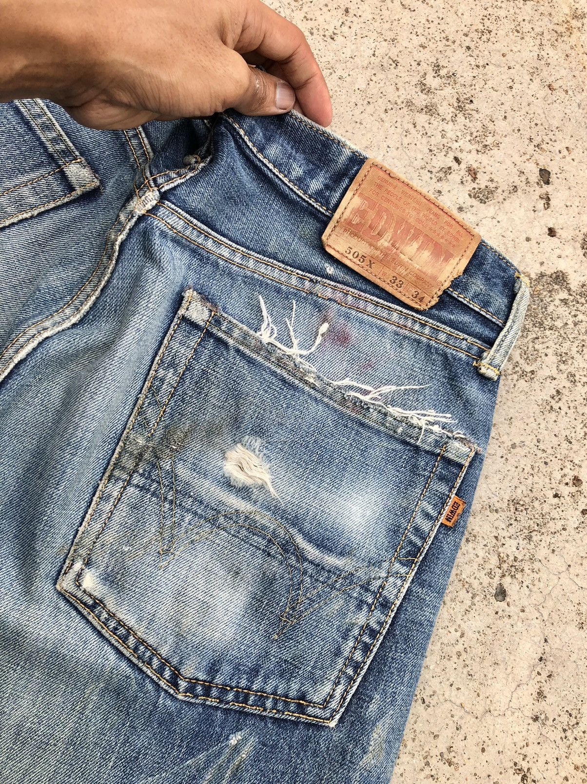 Edwin WIDE LEG VINTAGE SELVEDGE DENIM Size US 33 - 3 Thumbnail