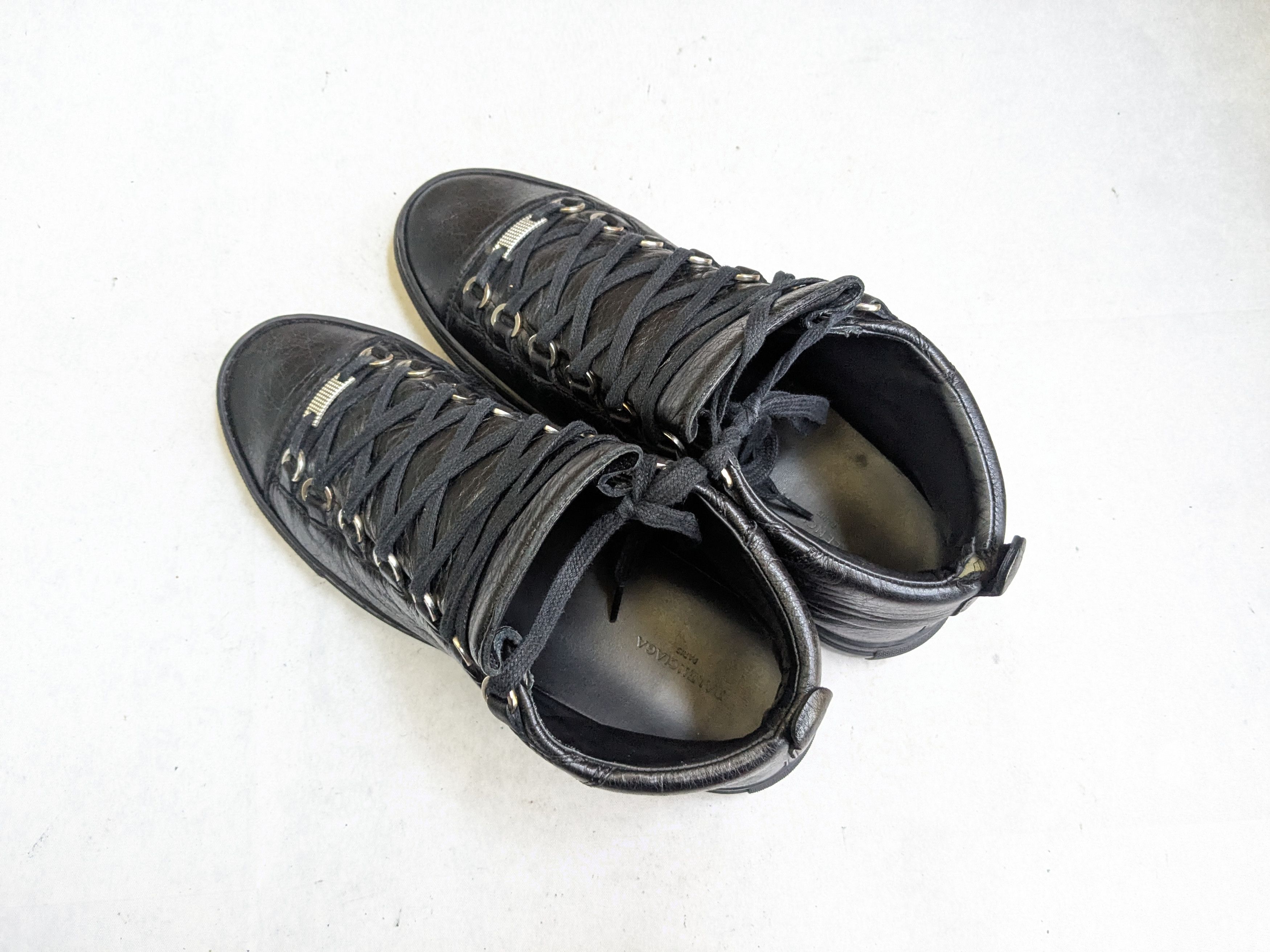 Balenciaga Balenciaga Arena Sneakers Black 9 High Tops Leather Size US 9 / EU 42 - 14 Thumbnail