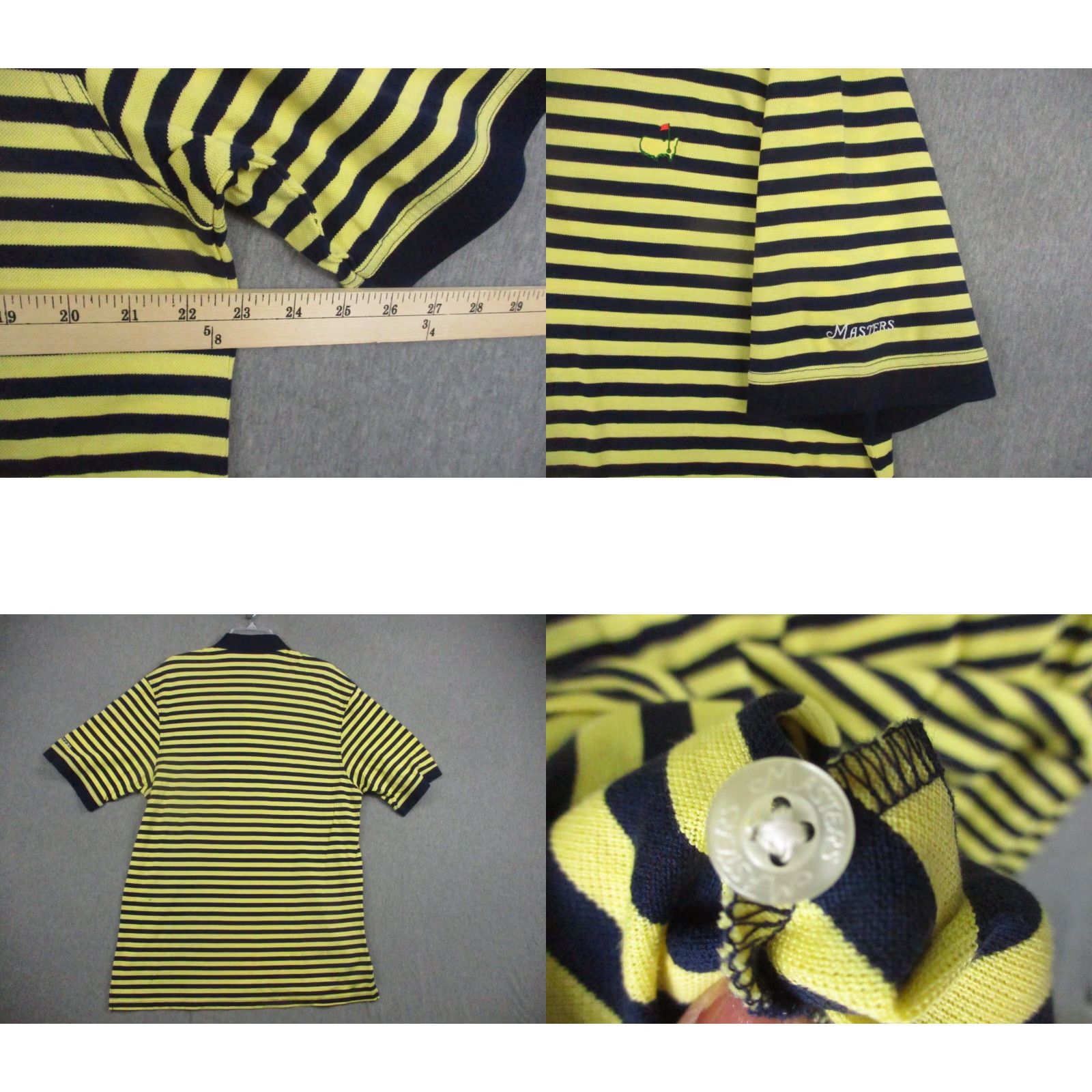 Vintage VINTAGE Masters Collection Polo Shirt XL Men Golf Yellow Stripe Pima Cotton Size US XL / EU 56 / 4 - 8 Thumbnail
