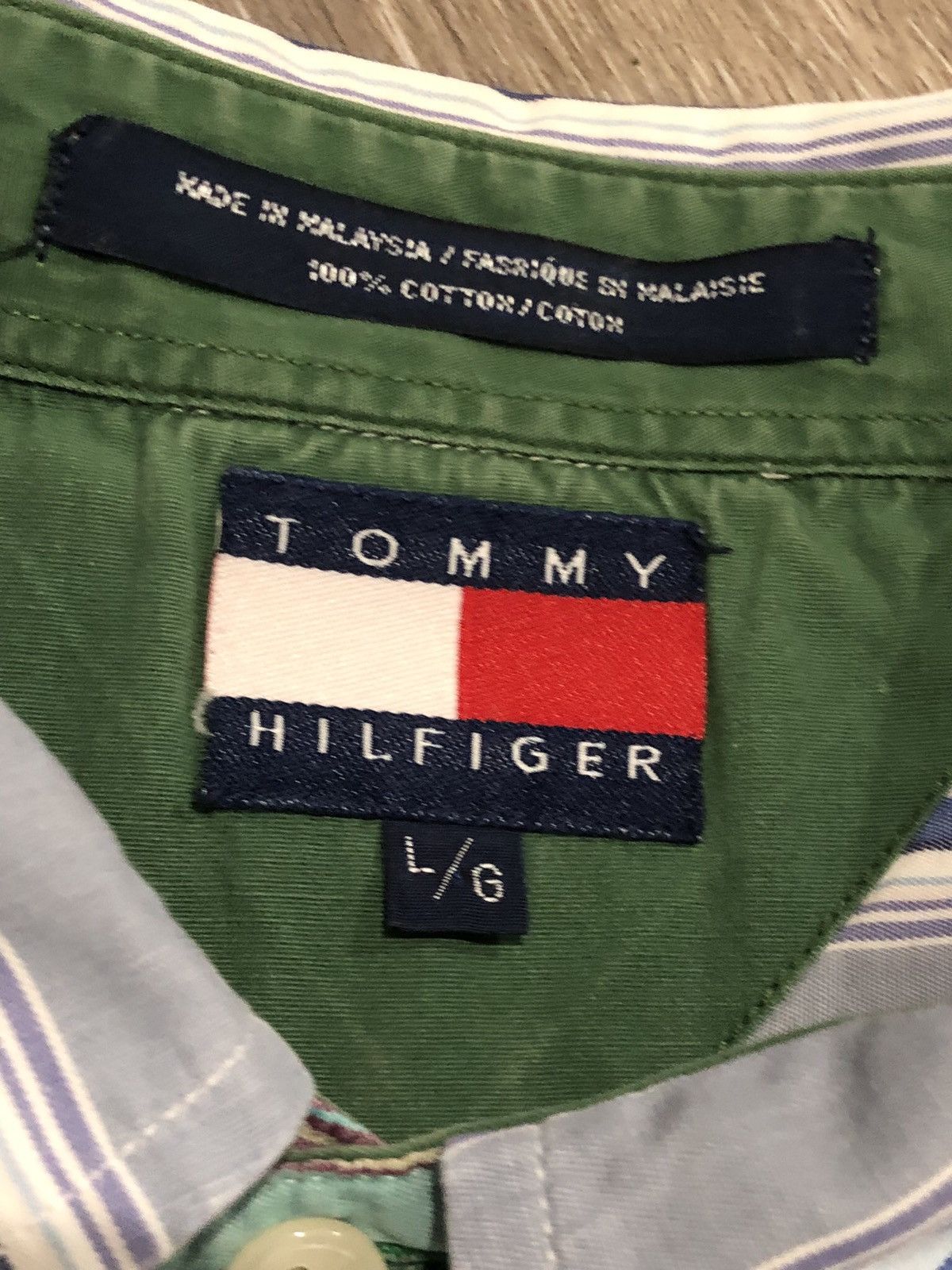 Tommy Hilfiger × Vintage 90s Tommy Hilfiger Striped Button Down Size US L / EU 52-54 / 3 - 6 Thumbnail