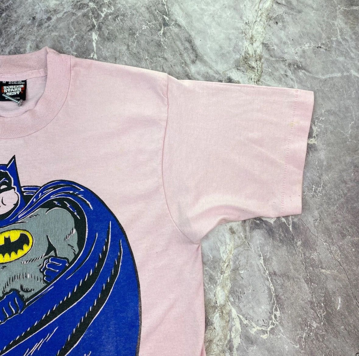 DC Comics 1980s Batman T shirt DC Comics Vintage M Rare 80s Pink Size US M / EU 48-50 / 2 - 8 Thumbnail