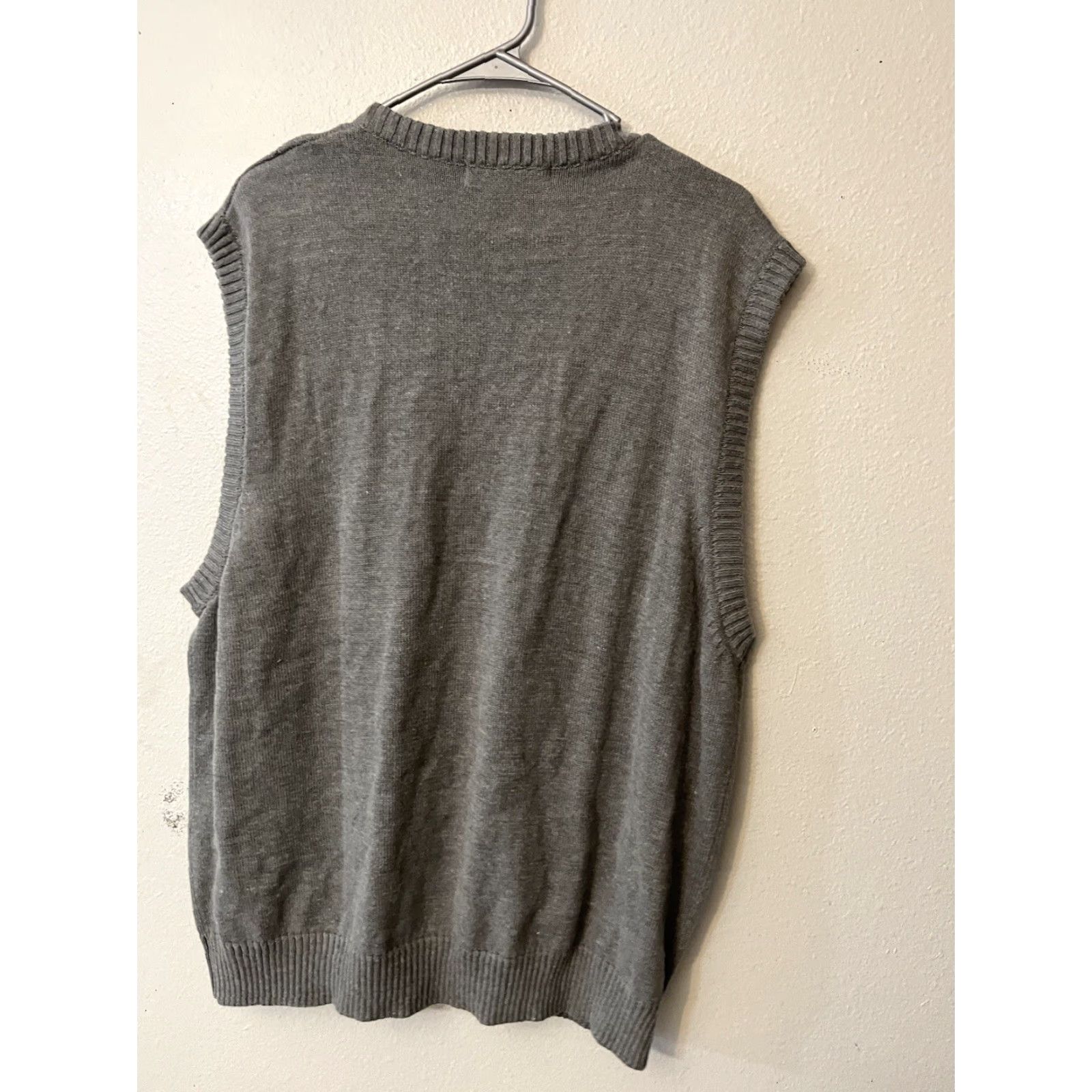 Vintage US Polo Assn Sweater Vest XL Gray Cable Knit V-Neck Chest Pony Logo Golf Mens Size US XL / EU 56 / 4 - 3 Thumbnail