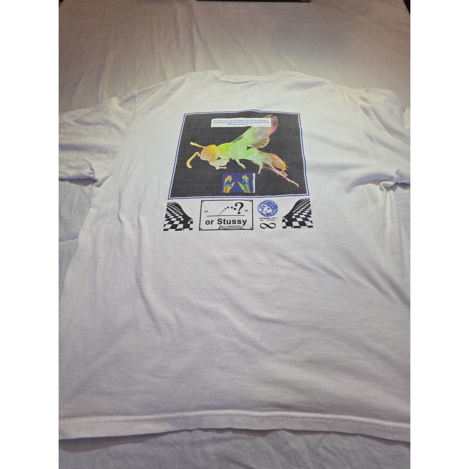 Stussy Stüssy Spirit Guide Mens Size Xl Short Sleeve White T-Shirt Size US XL / EU 56 / 4 - 1 Thumbnail