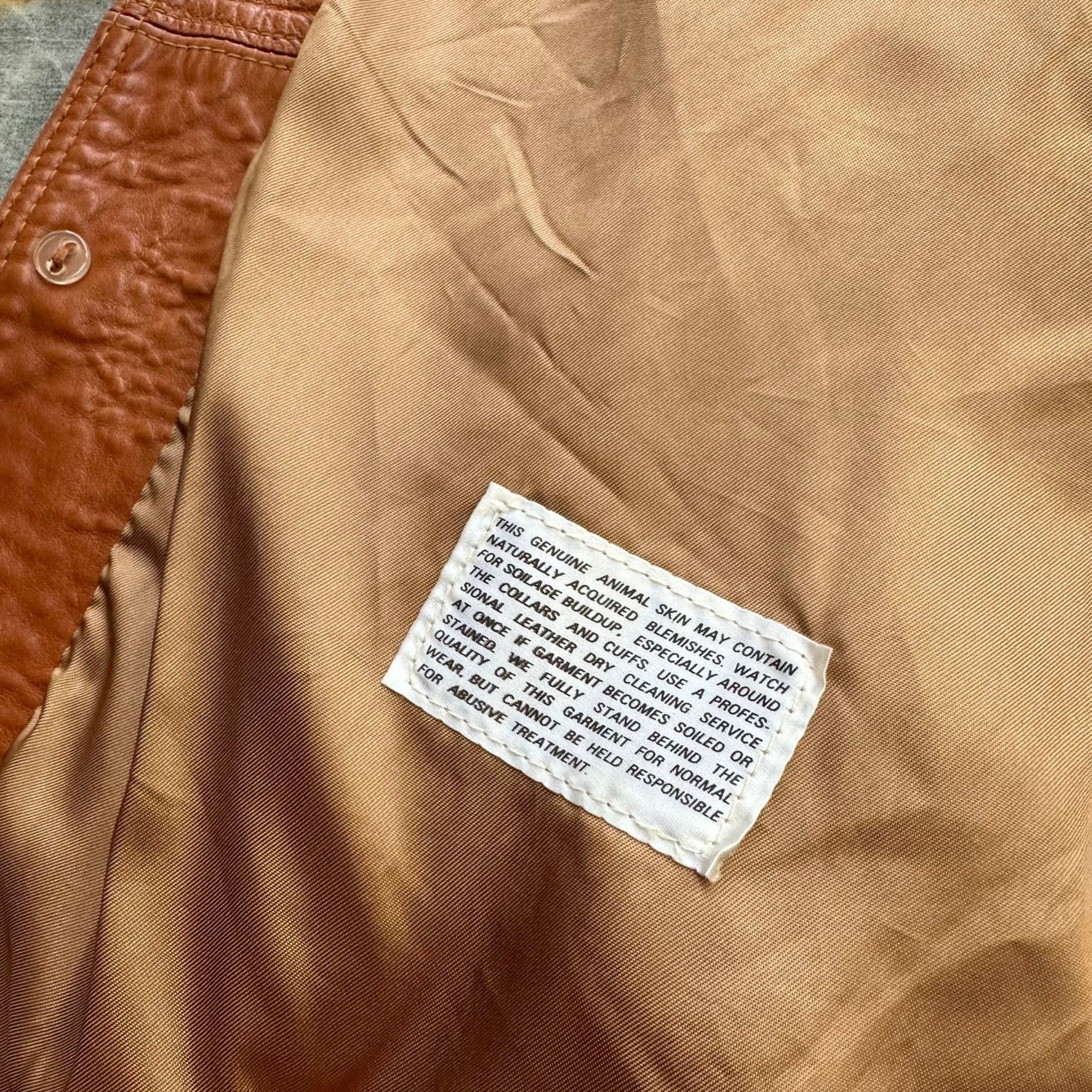 Vintage Vintage 60s/70s Silton Genuine Leather Light Brown Blazer Ja Size US L / EU 52-54 / 3 - 3 Thumbnail