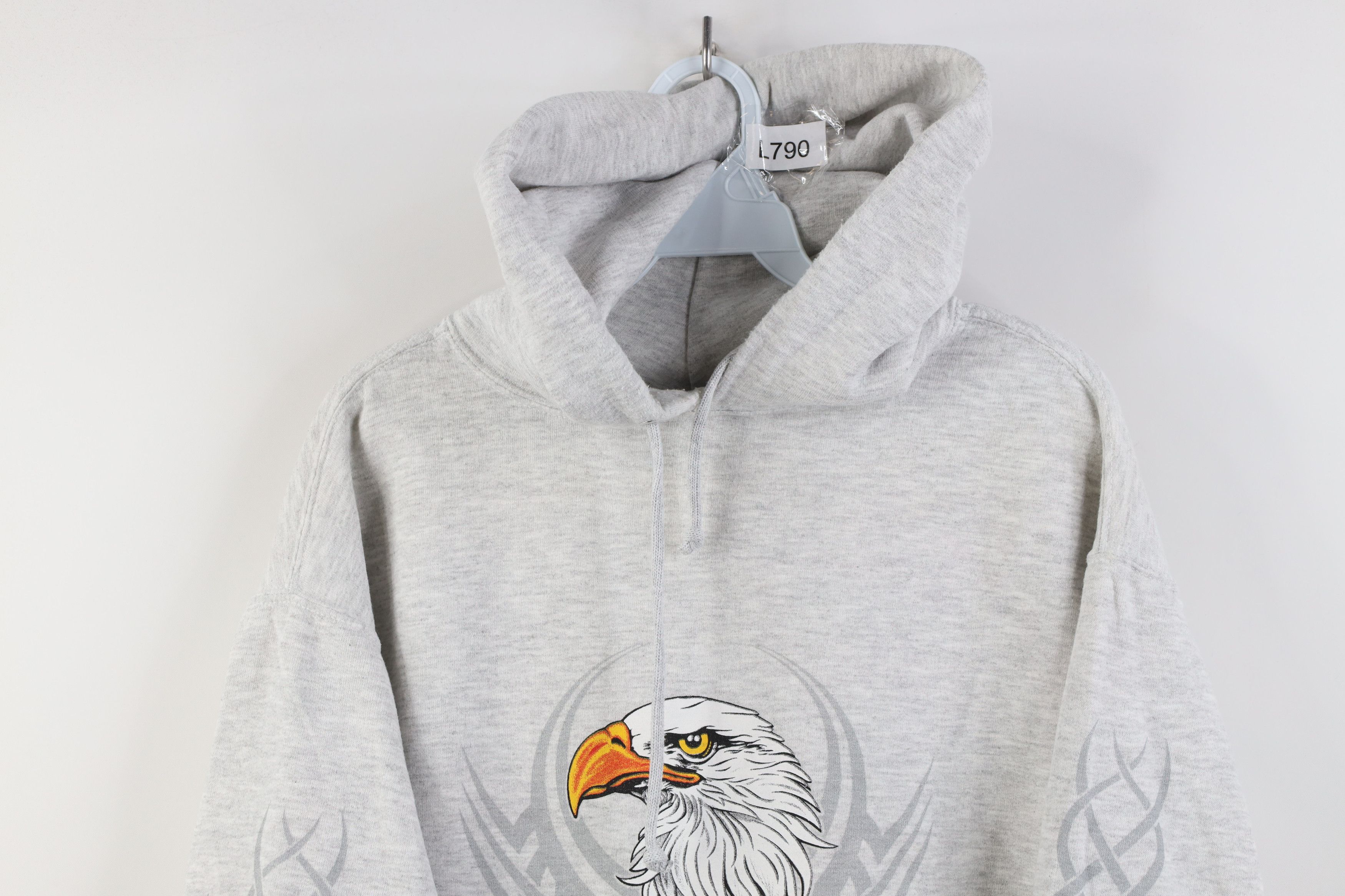 Vintage Vintage 90s Y2K Streetwear Hoodie Sweatshirt Heather Gray Size US L / EU 52-54 / 3 - 2 Thumbnail