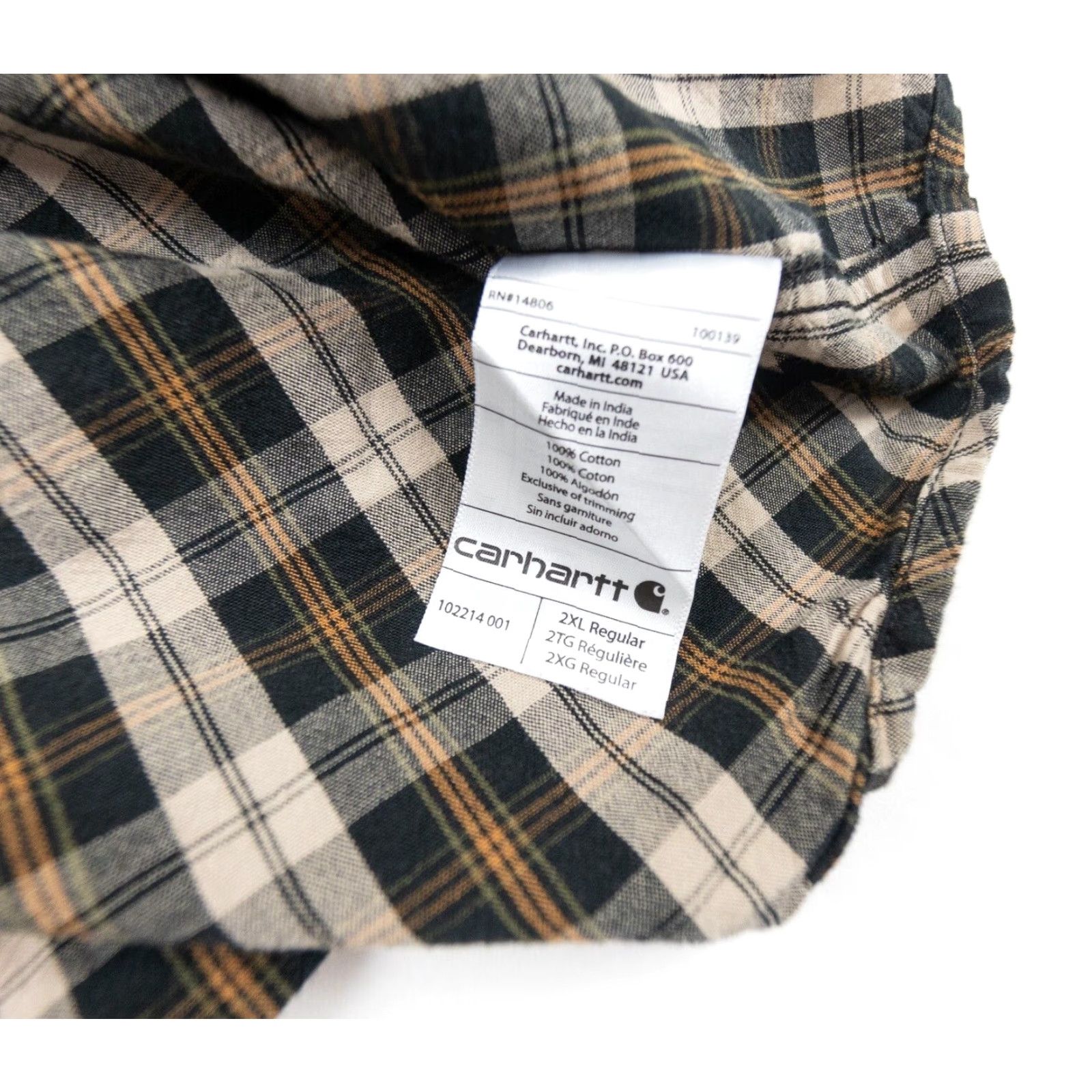 Carhartt Carhartt Shirt Mens 2XL Fort Plaid Button-Down Long Sleeve Workwear Multicolor Casual Adult Regular Fit Shirt Men 2XL Size US XXL / EU 58 / 5 - 7 Thumbnail