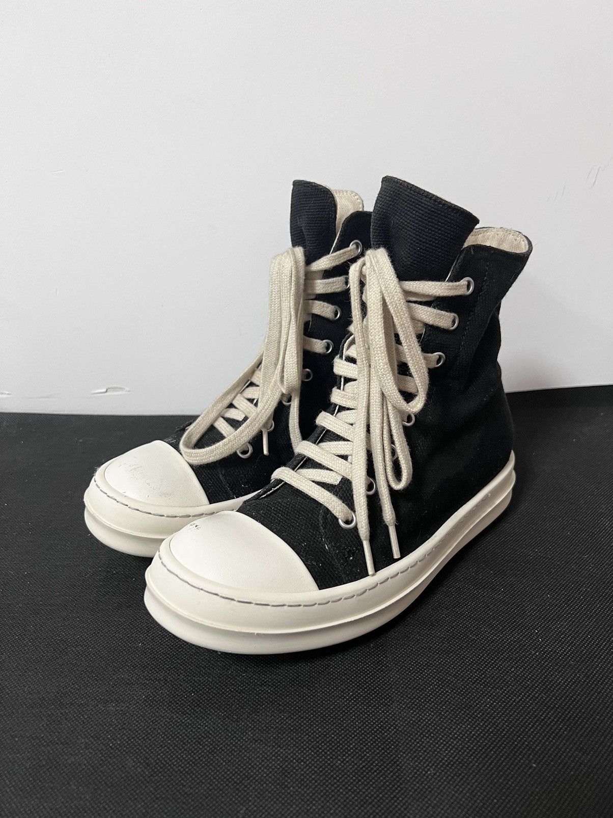 Rick Owens Drkshdw Rick owens drkshdw ramones high top sneakers sz35 Size US 5 / IT 35 - 1 Thumbnail